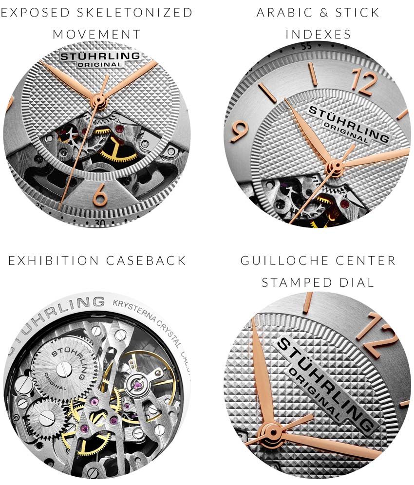 Stührling The Dynamic Hand-Wind 977 Skeleton 40mm - Image 47