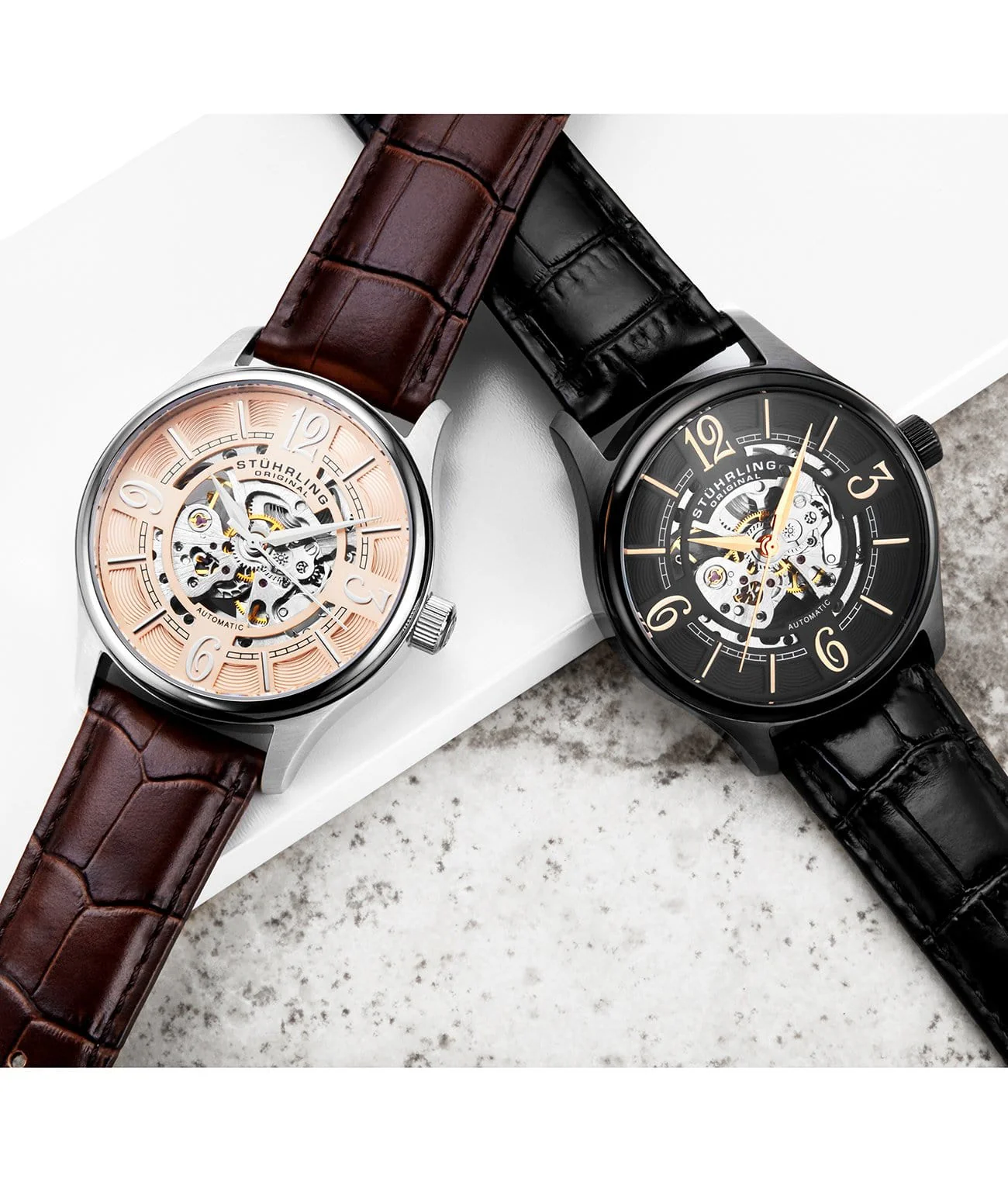 Stührling M14569 Automatic 42mm Skeleton and K7856P - Image 4