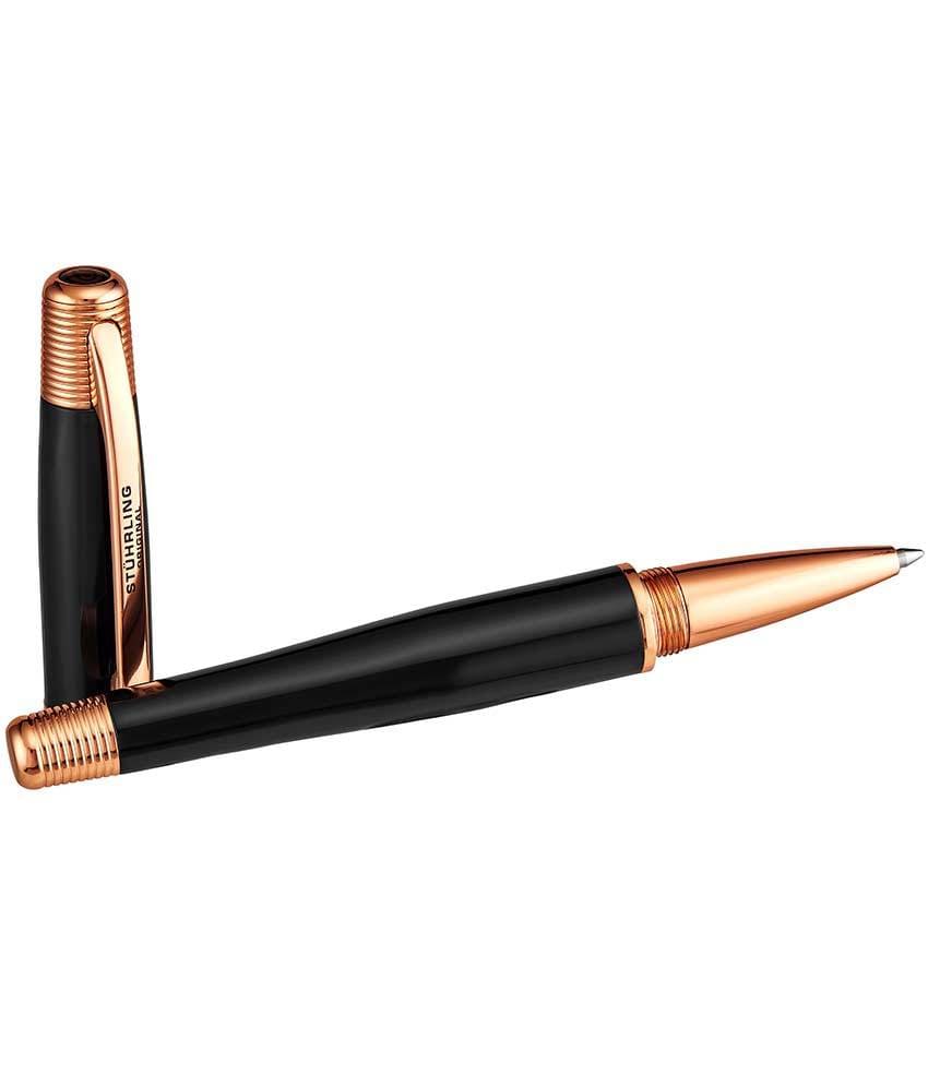 Stührling Magna Black Stainless Steel Two-Piece Rollerball Pen - Image 4
