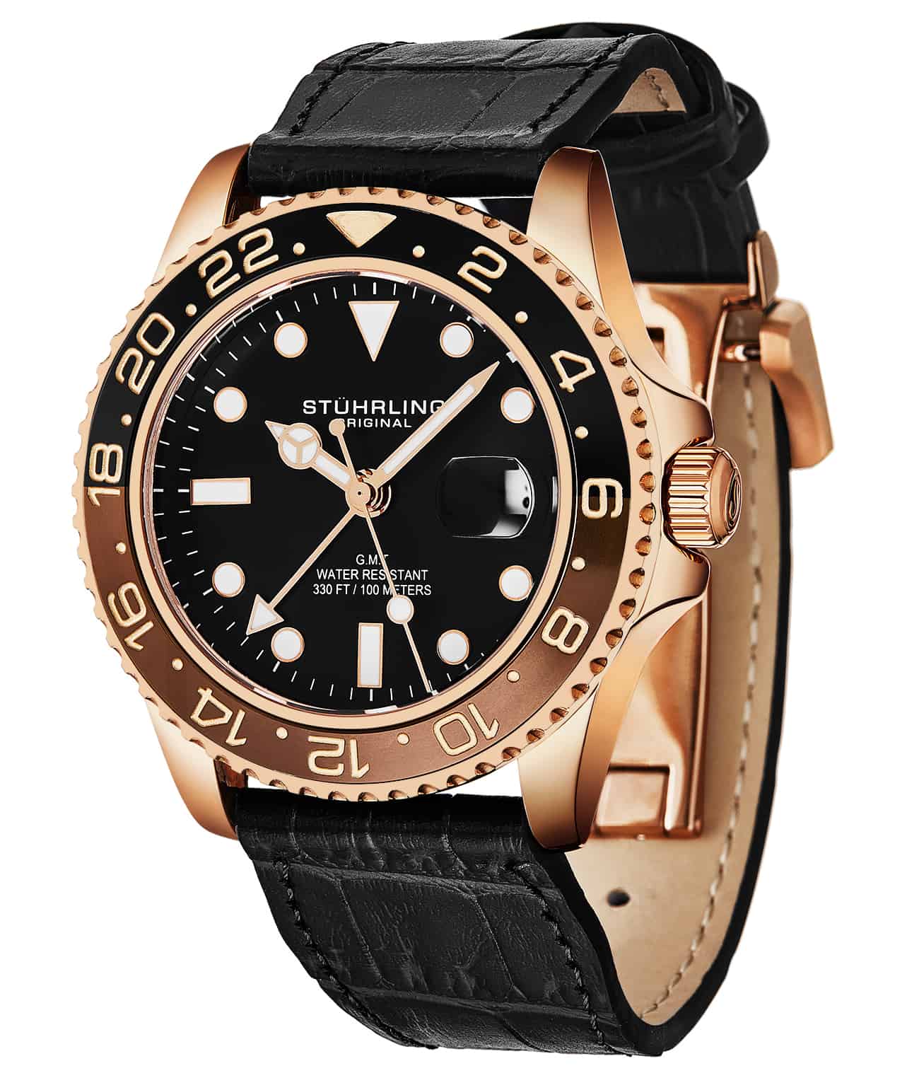 Stührling Meridian 3968L GMT Quartz 42mm Diver - Image 36