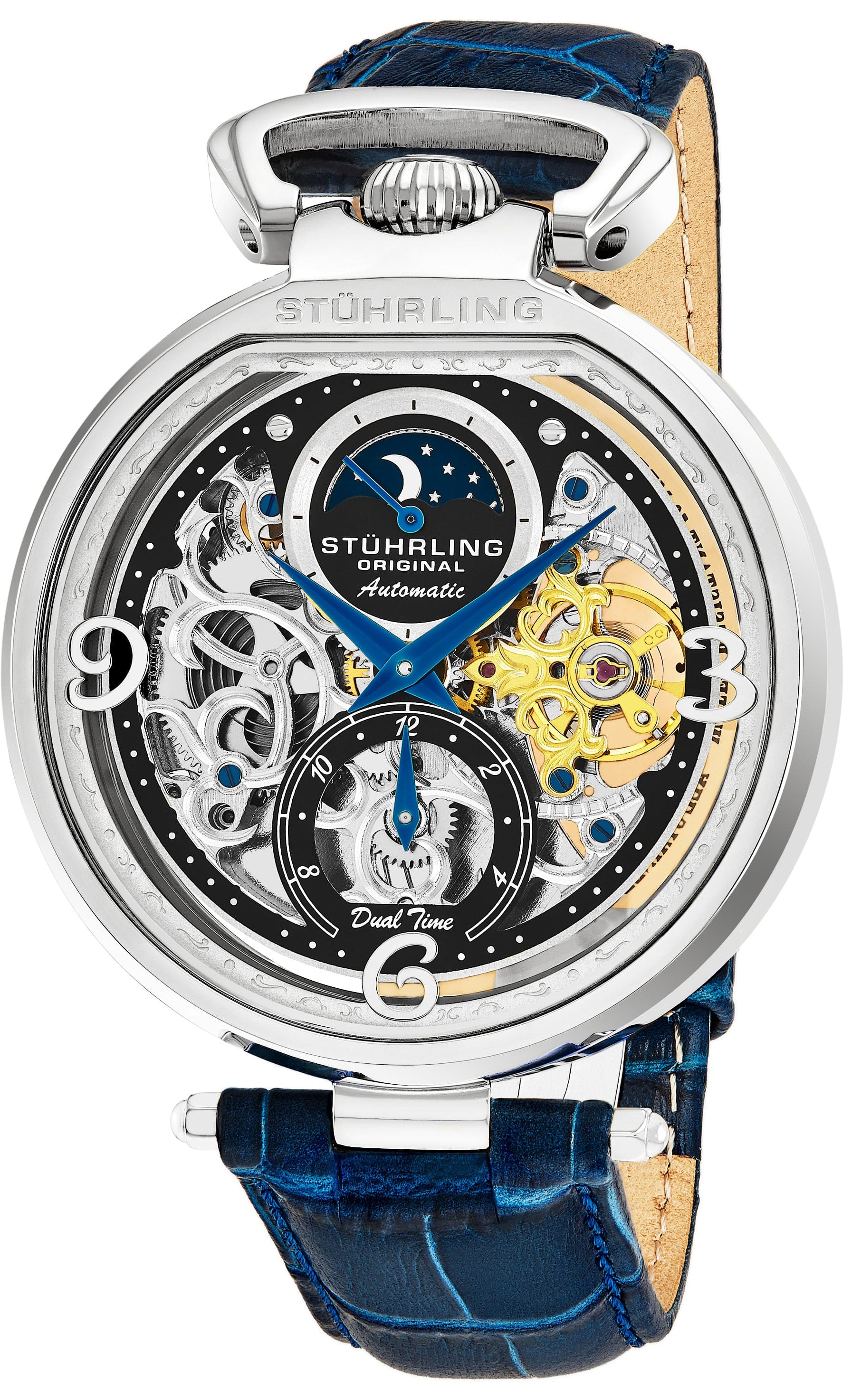 Stührling Modena 3954 Dual Time Automatic 46mm Skeleton - Image 11