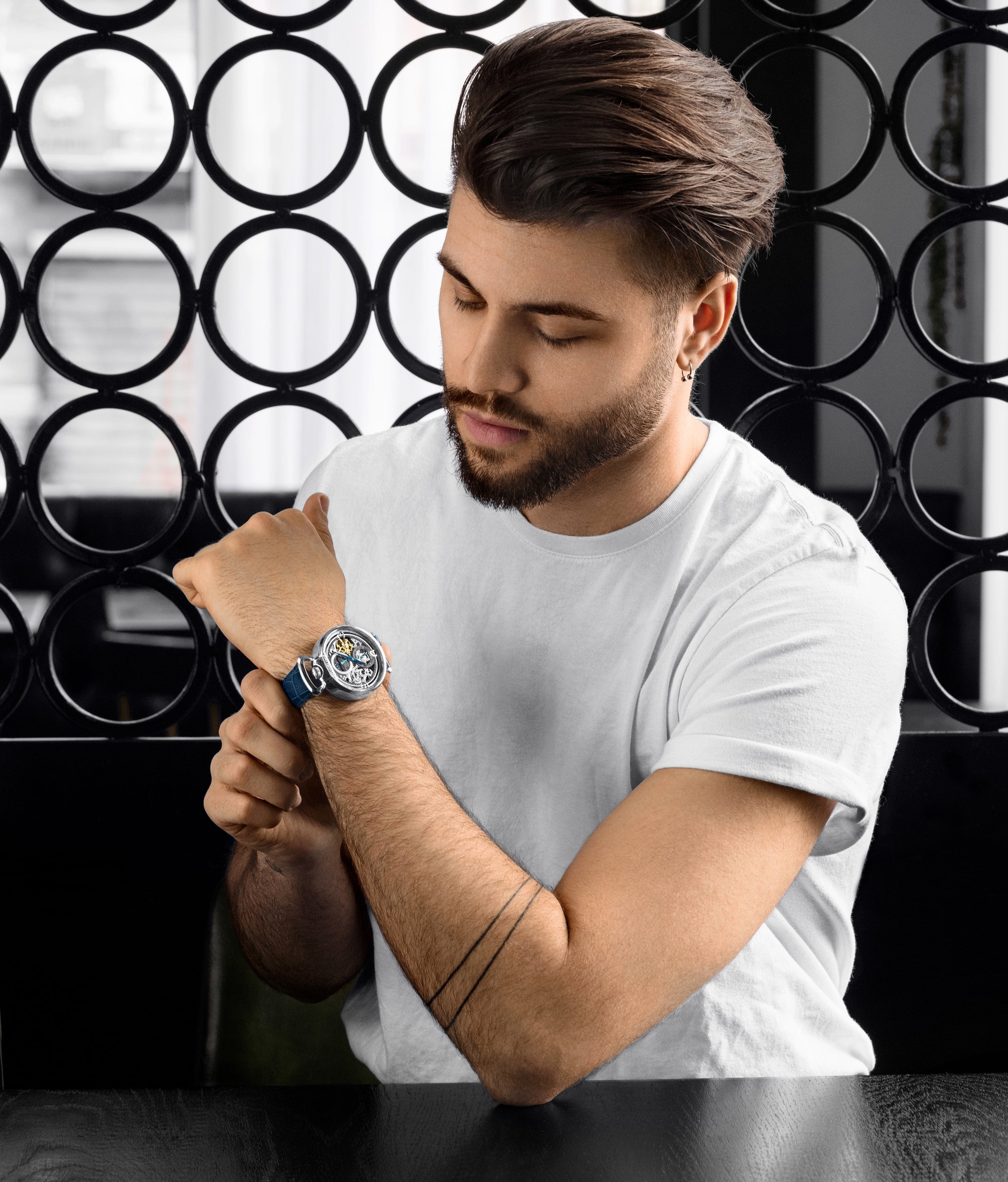 Stührling Modena 3954 Dual Time Automatic 46mm Skeleton - Image 3