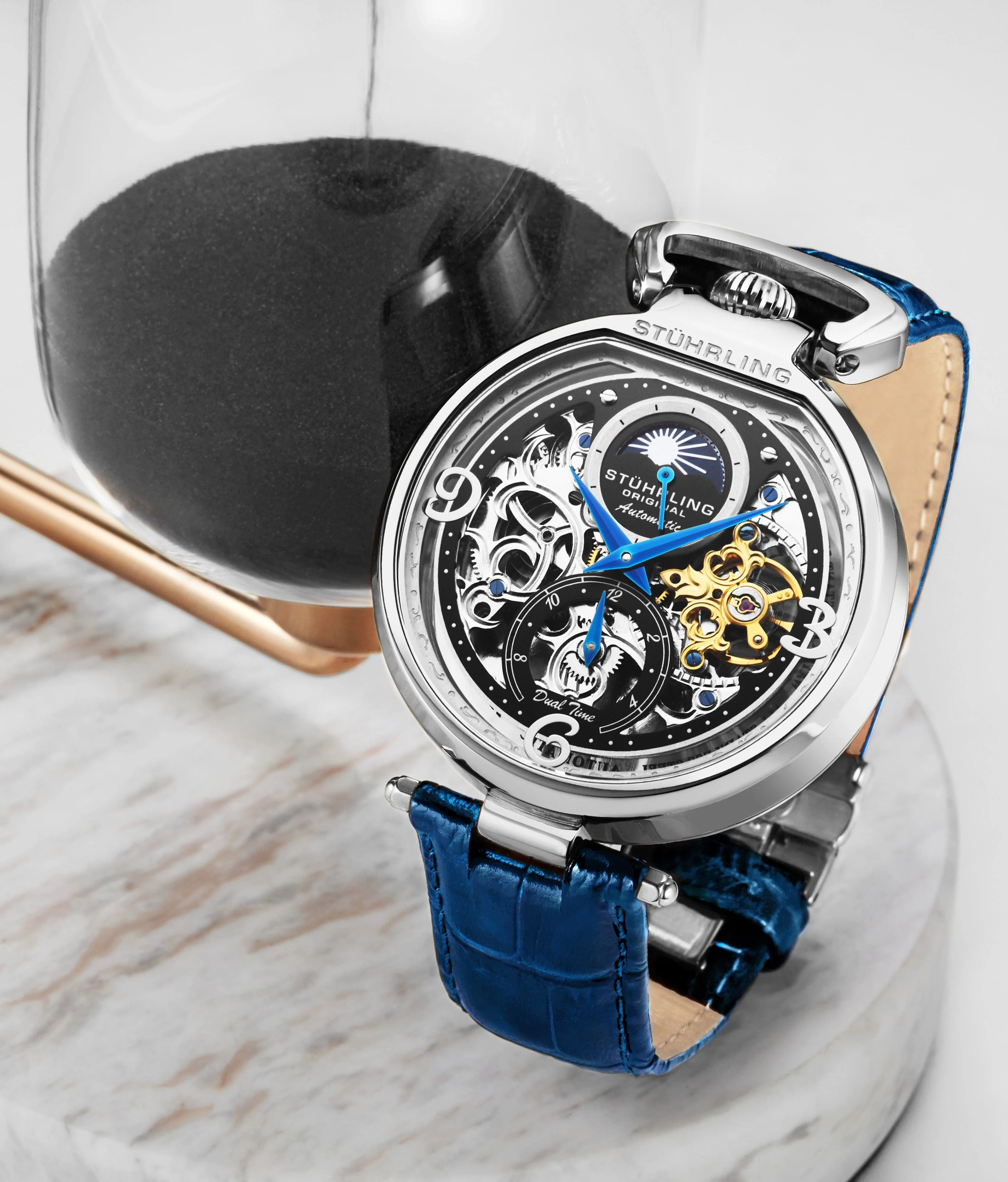 Stührling Modena 3954 Dual Time Automatic 46mm Skeleton - Image 7