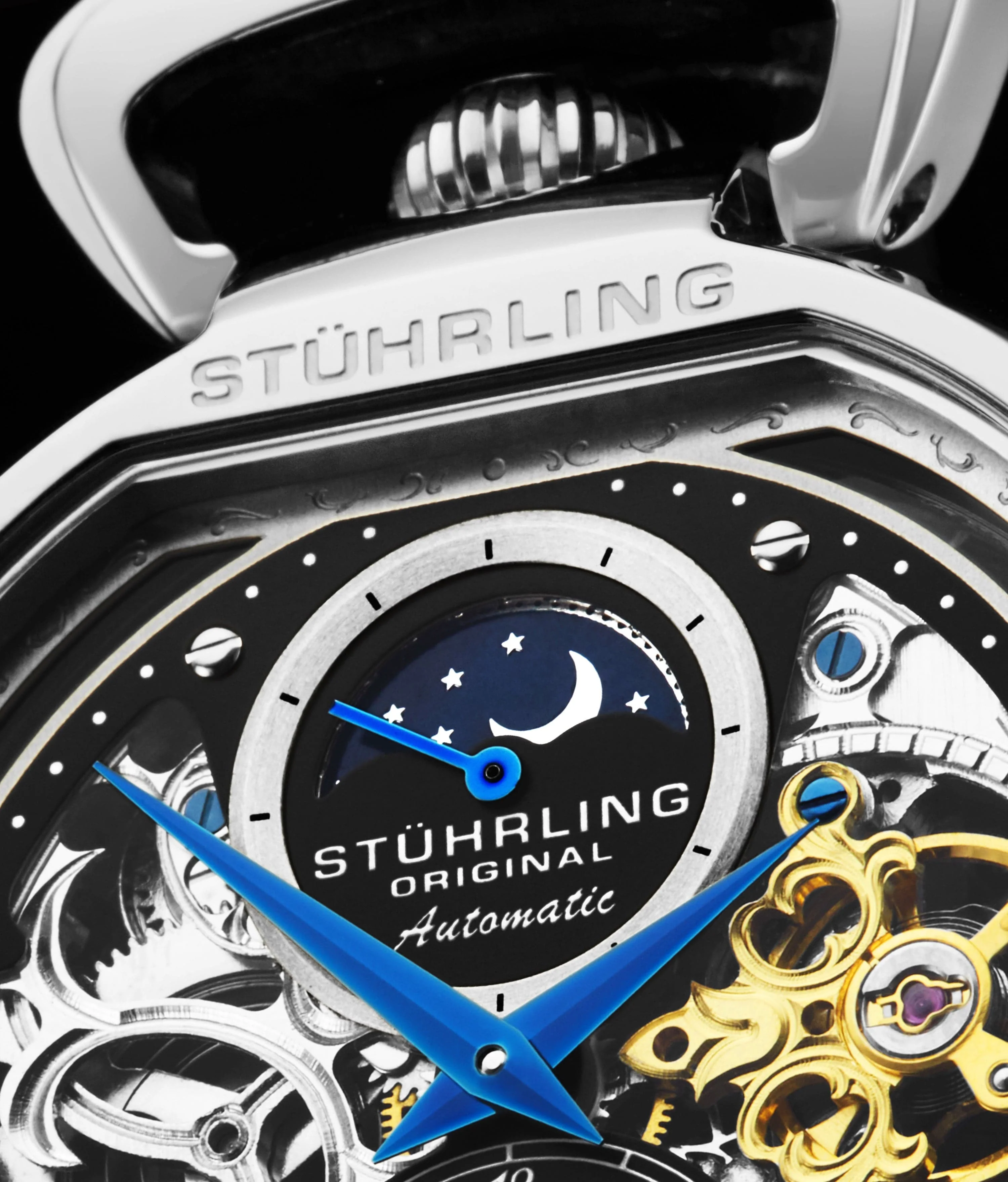 Stührling Modena 3954 Dual Time Automatic 46mm Skeleton - Image 9