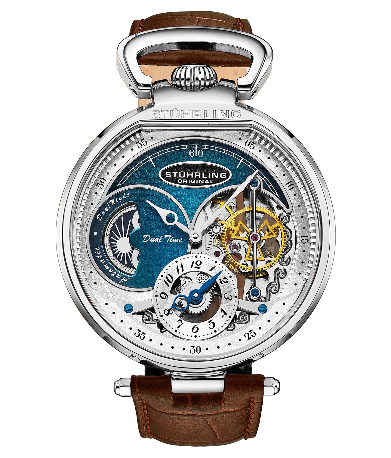 Stührling Modena Dual Time Automatic 4033 46mm Skeleton - Image 11