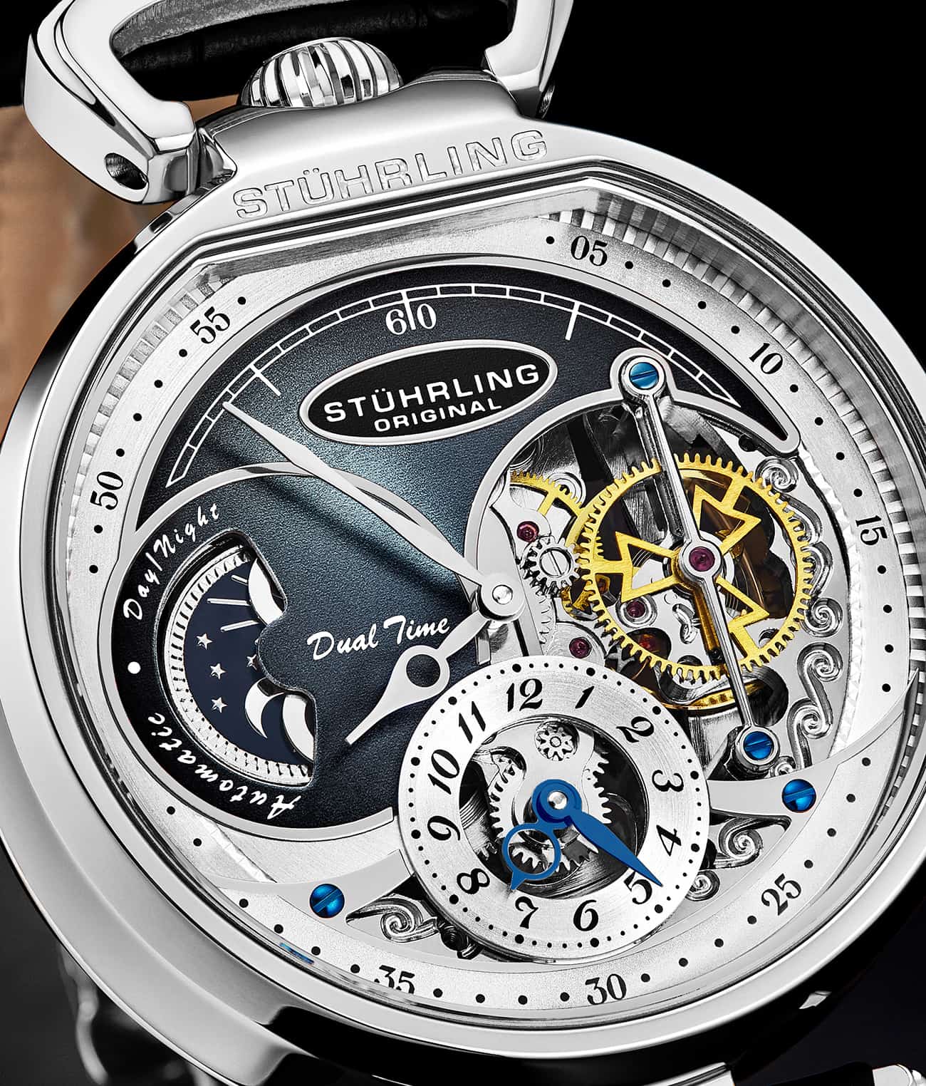 Stührling Modena Dual Time Automatic 4033 46mm Skeleton - Image 2
