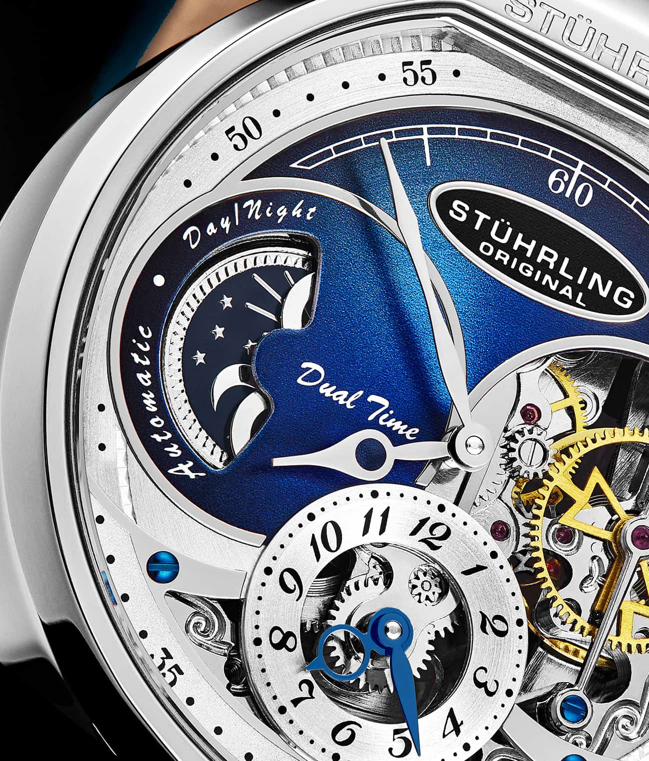 Stührling Modena Dual Time Automatic 988 46mm Skeleton - Image 10