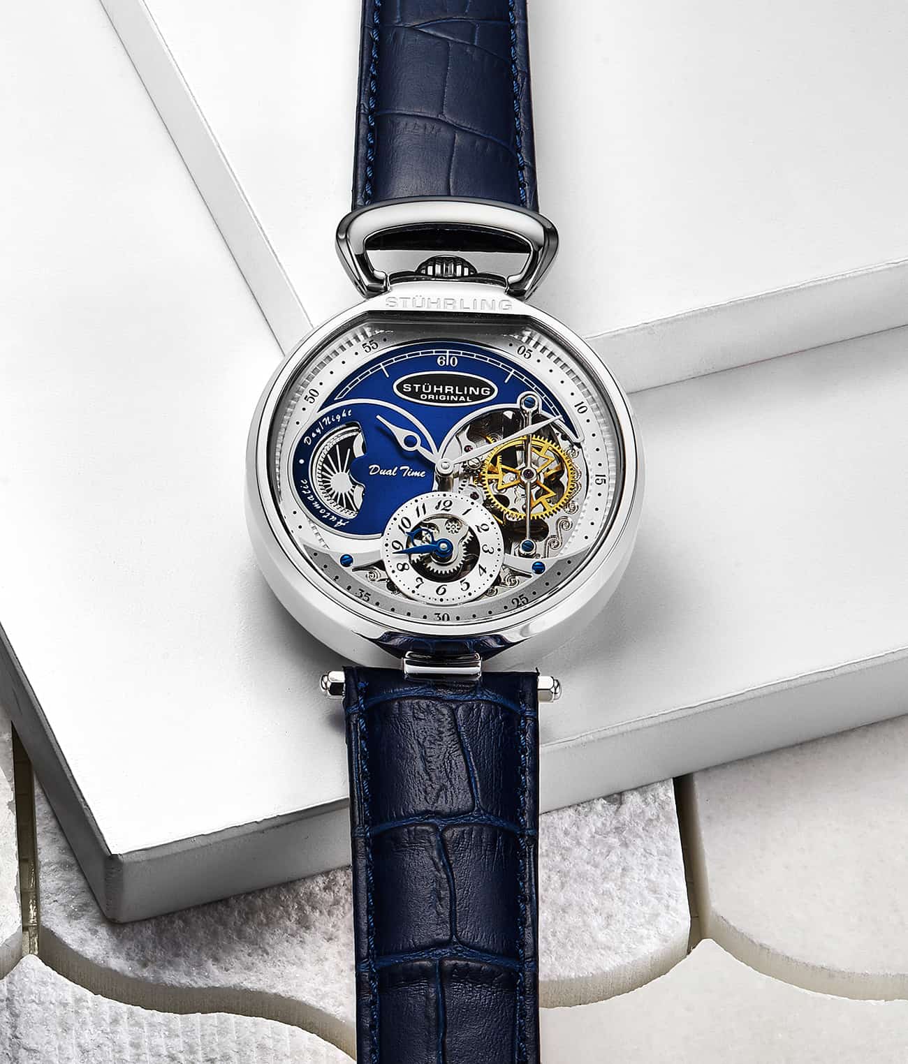 Stührling Modena Dual Time Automatic 988 46mm Skeleton - Image 11