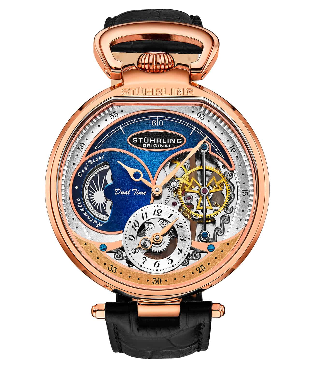 Stührling Modena Dual Time Automatic 988 46mm Skeleton - Image 12