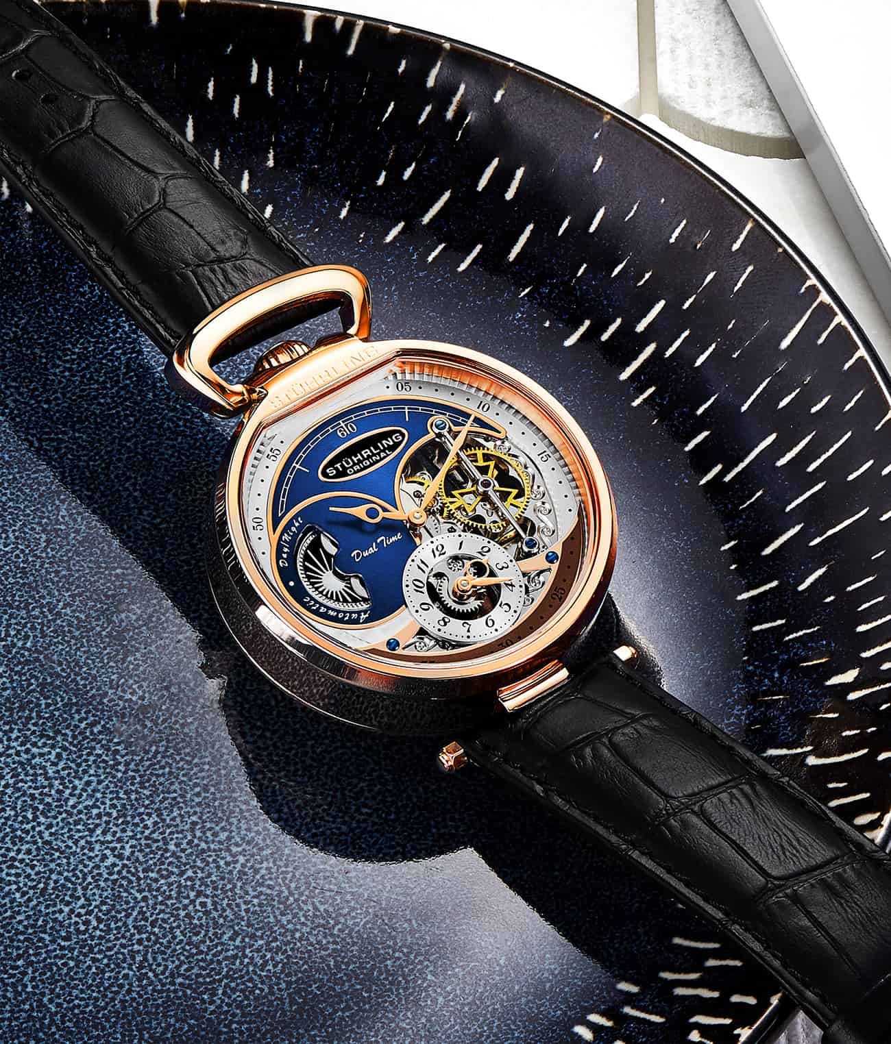 Stührling Modena Dual Time Automatic 988 46mm Skeleton - Image 17