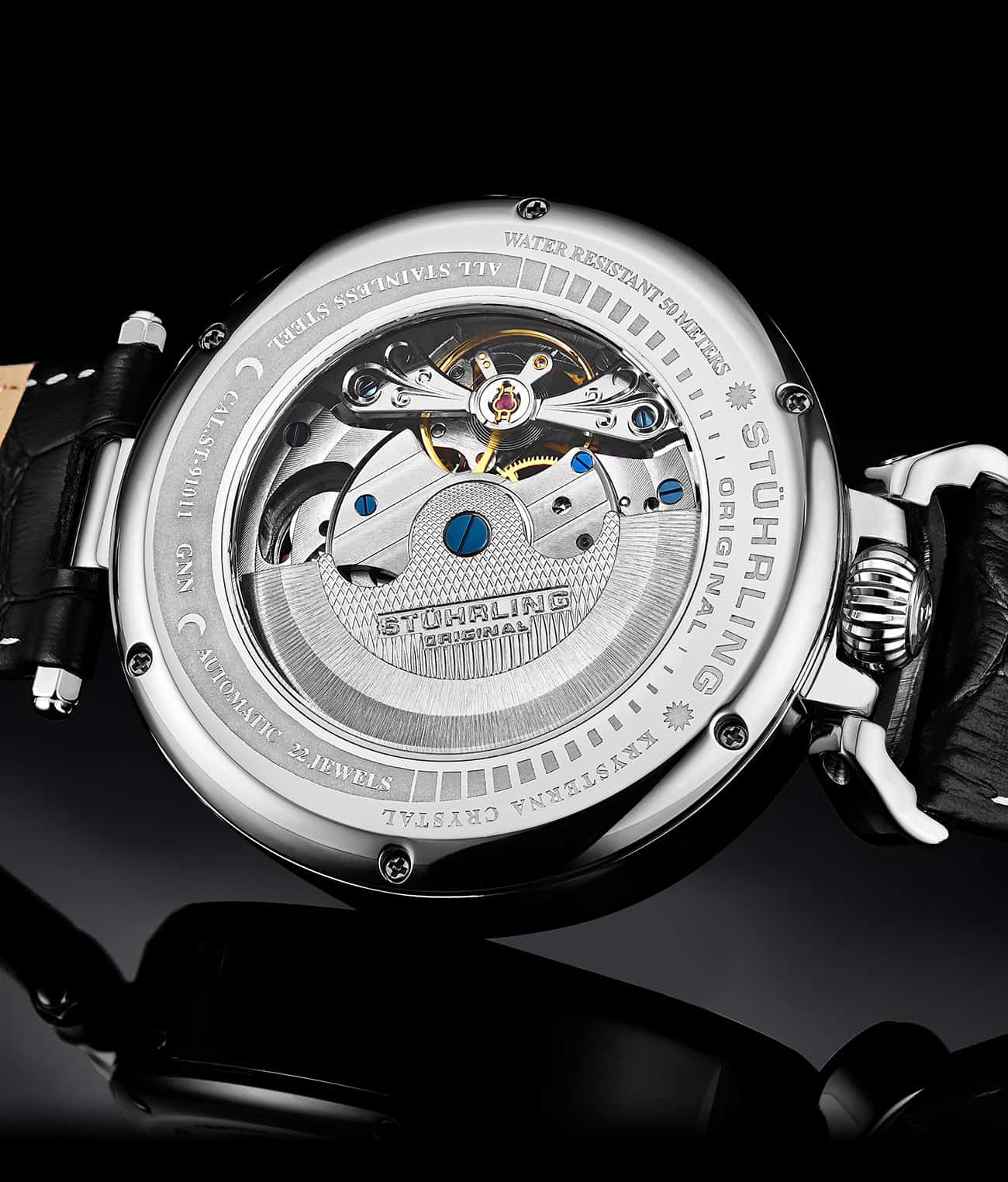 Stührling Modena Dual Time Automatic 988 46mm Skeleton - Image 4