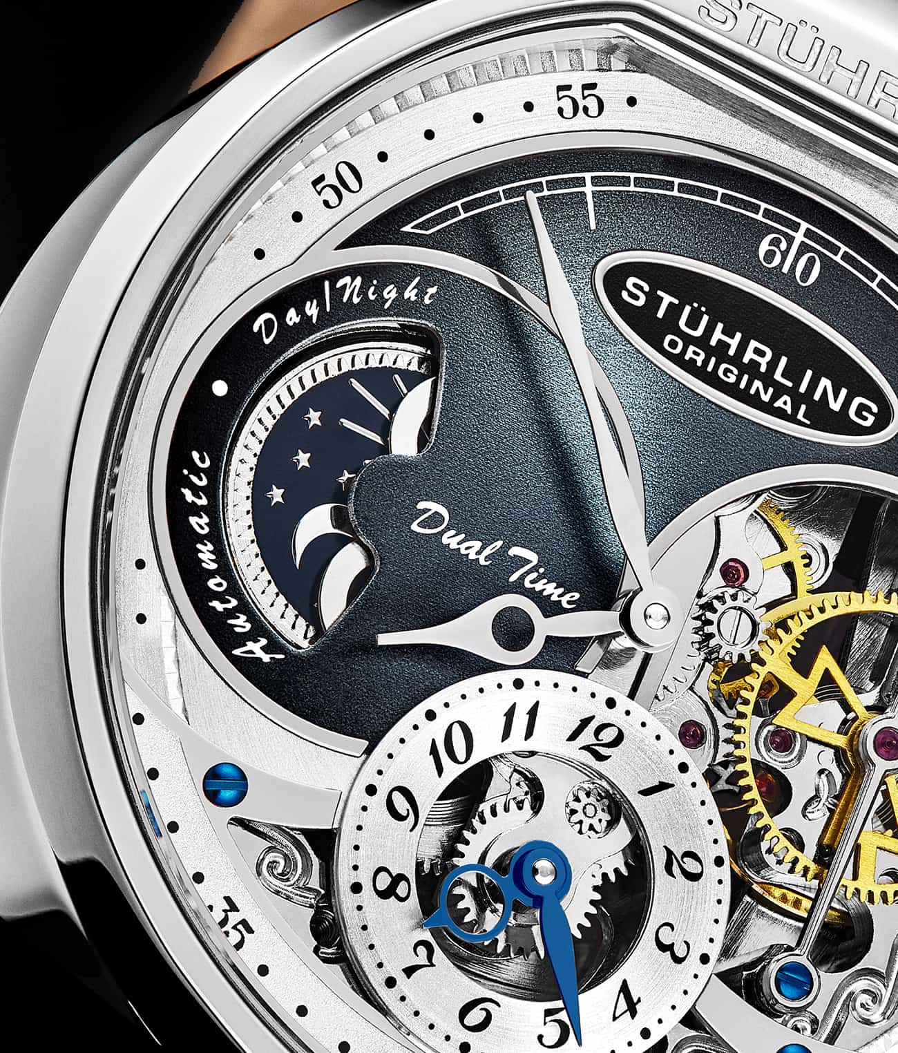 Stührling Modena Dual Time Automatic 988 46mm Skeleton - Image 5
