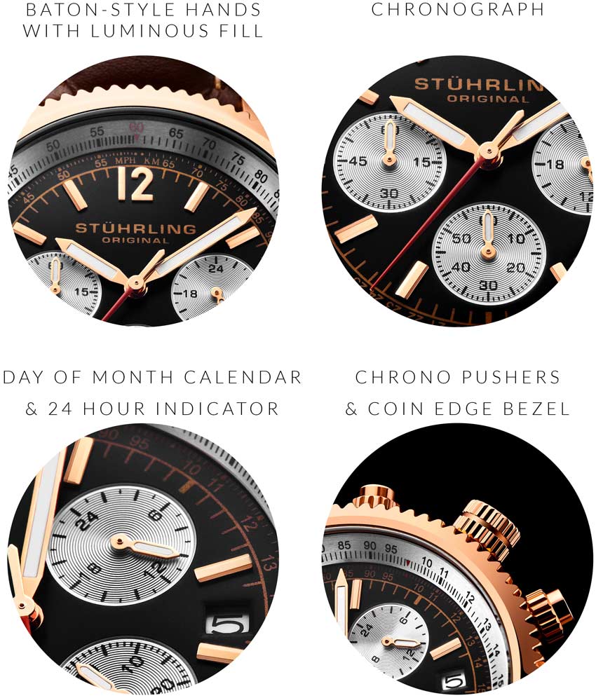 Stührling Monaco 669 Quartz 42mm Chronograph - Image 32