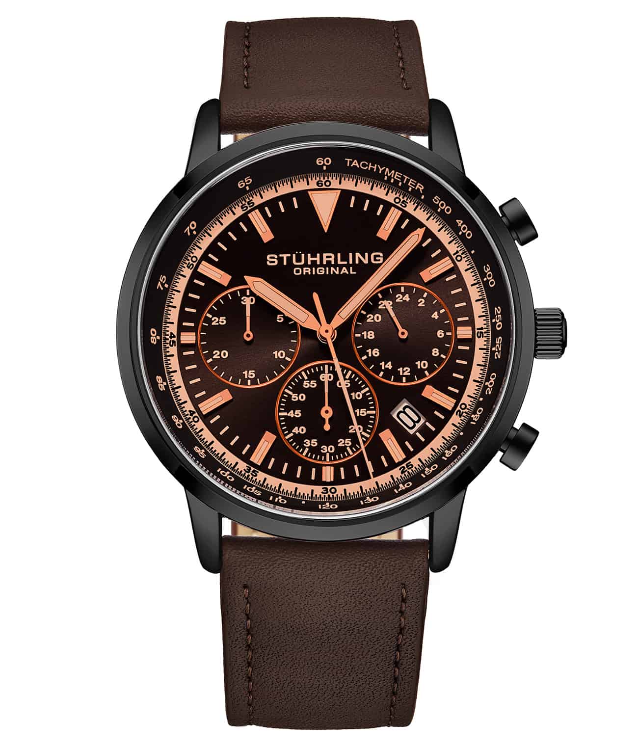 Stührling Monaco Chronograph with Tachymeter Quartz 3986L 44mm Watch - Image 13