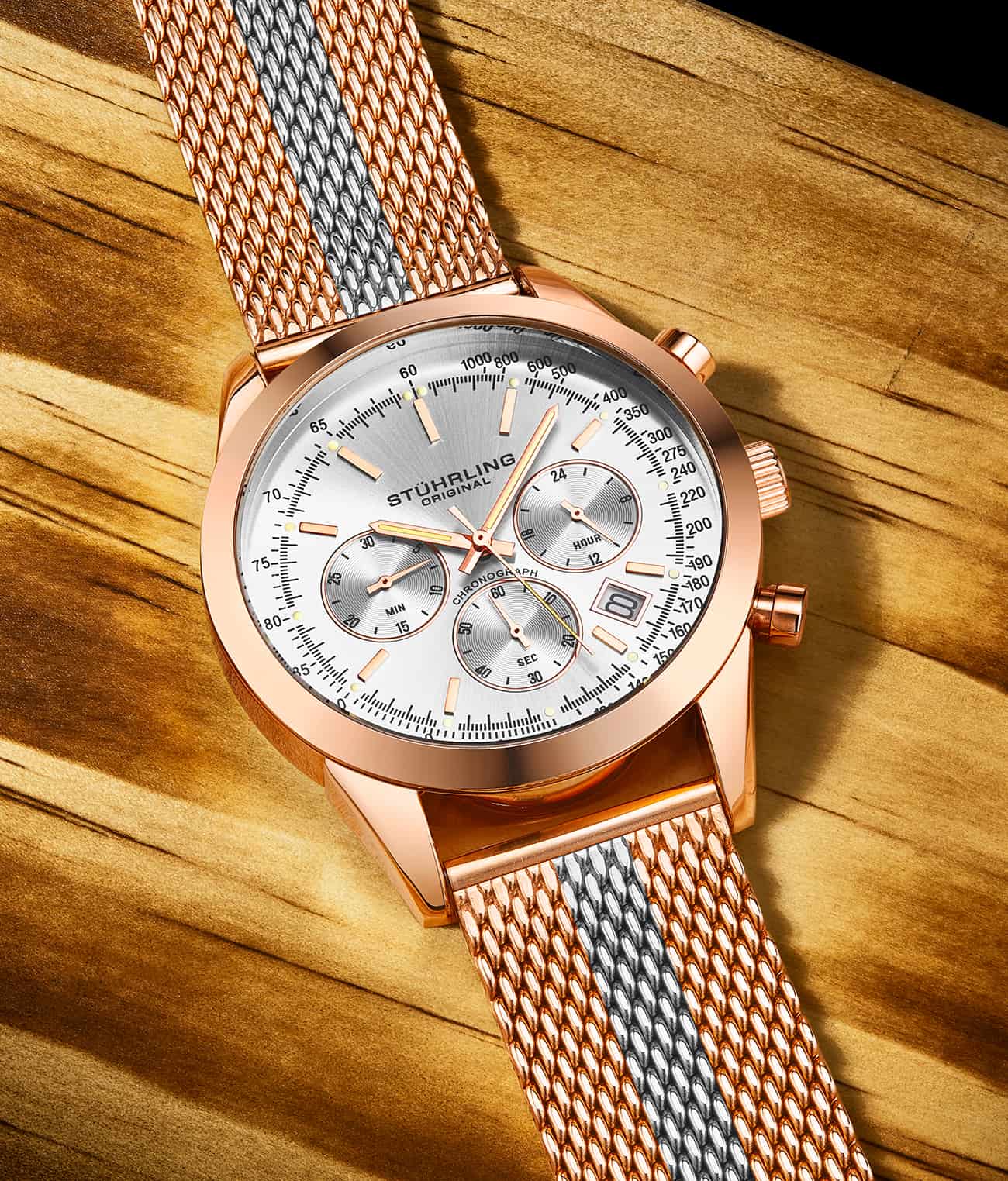 Stührling Preston 3975 Quartz 44mm Chronograph - Image 18