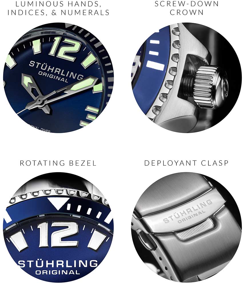 Stührling Regatta Champion 395 Quartz 42mm Diver - Image 43