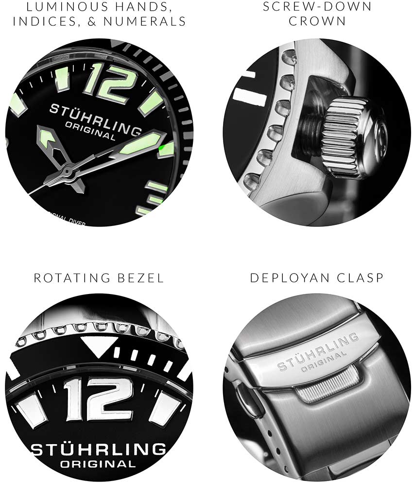 Stührling Regatta Champion 395 Quartz 42mm Diver - Image 9