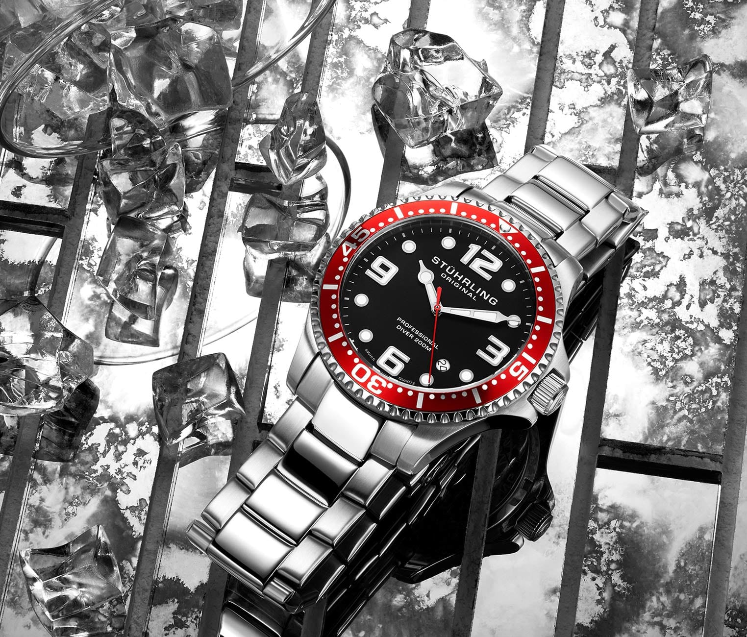 Stührling Regatta Champion XL 395XL Quartz 44mm Diver - Image 4