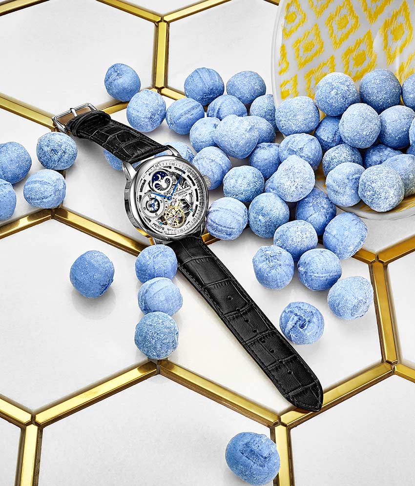 Stührling 3917 Automatic 43mm Skeleton Dual time Watch - Image 4