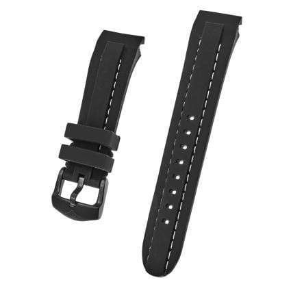 Stührling 22mm Silicone Black Rubber Sport 22 mm Strap