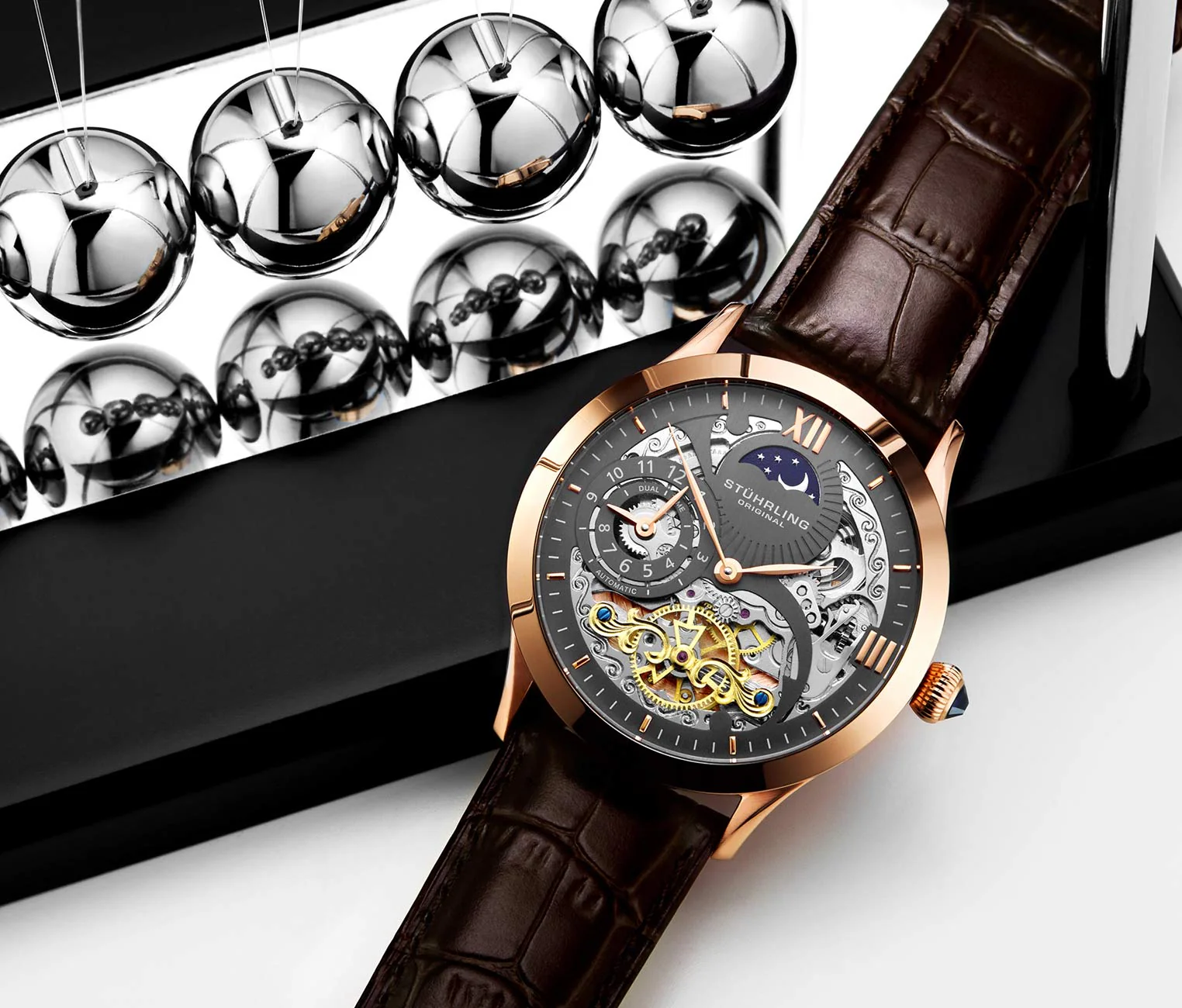 Stührling Special Reserve 571 Automatic 44mm Skeleton - Image 18