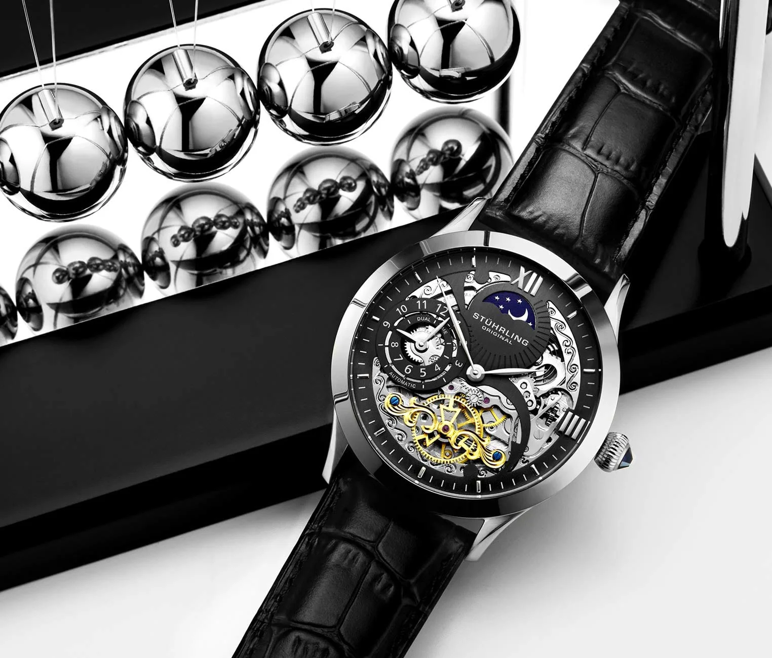 Stührling Special Reserve 571 Automatic 44mm Skeleton - Image 9