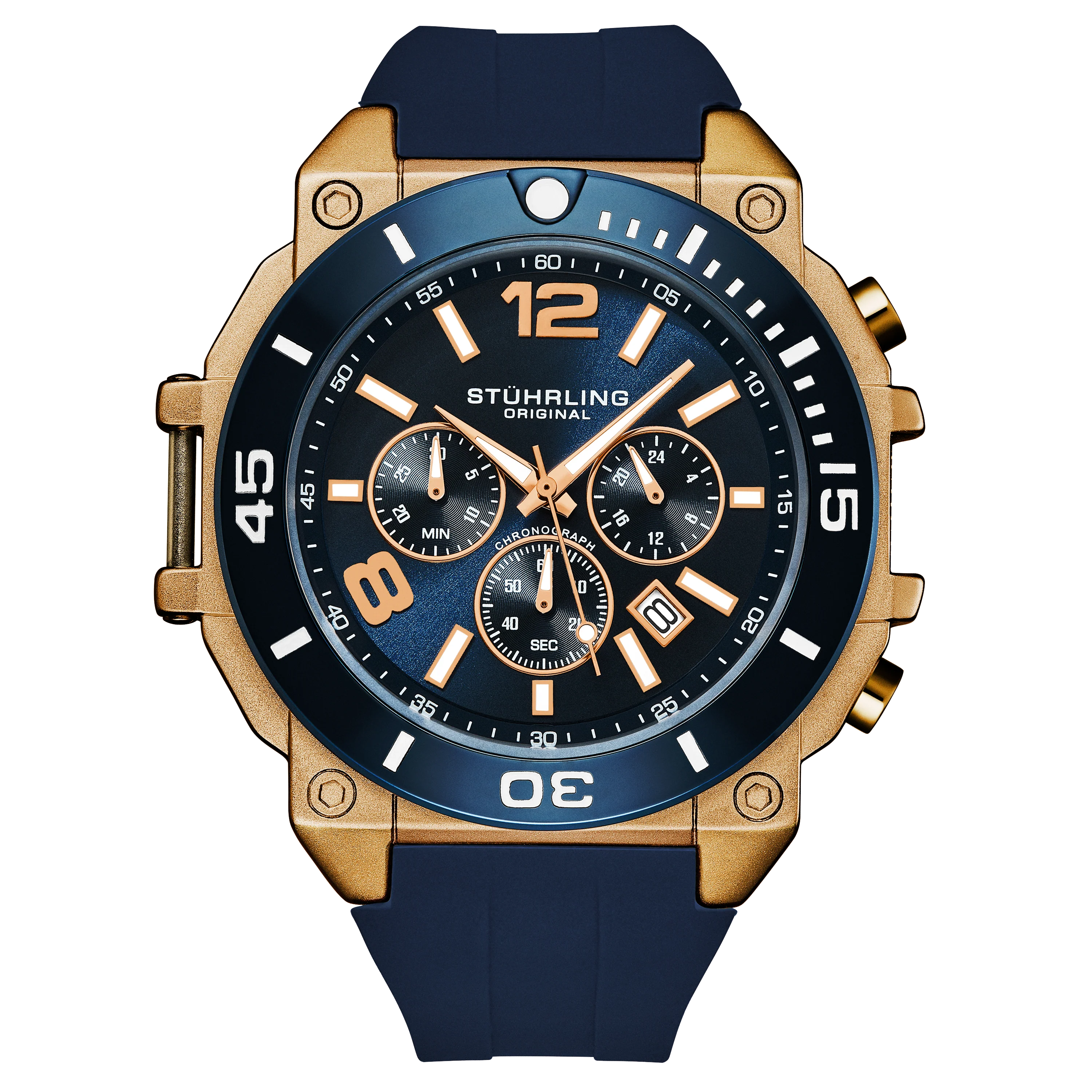 Stührling Spectra 4054 Japanese Quartz Chronograph 50mm Watch - Image 13