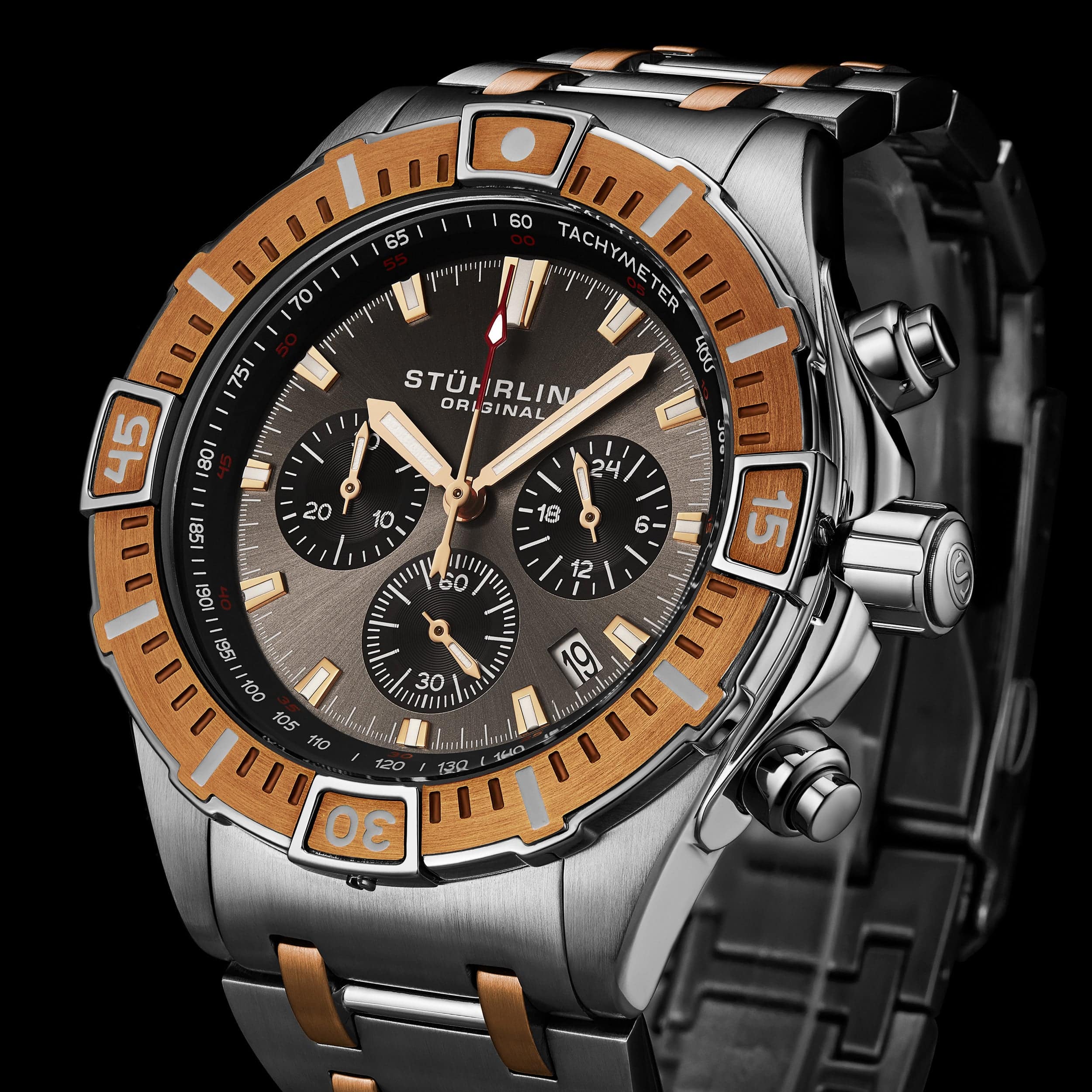 Stührling Stellar 44mm Japanese 1022 Quartz Chronograph - Image 14