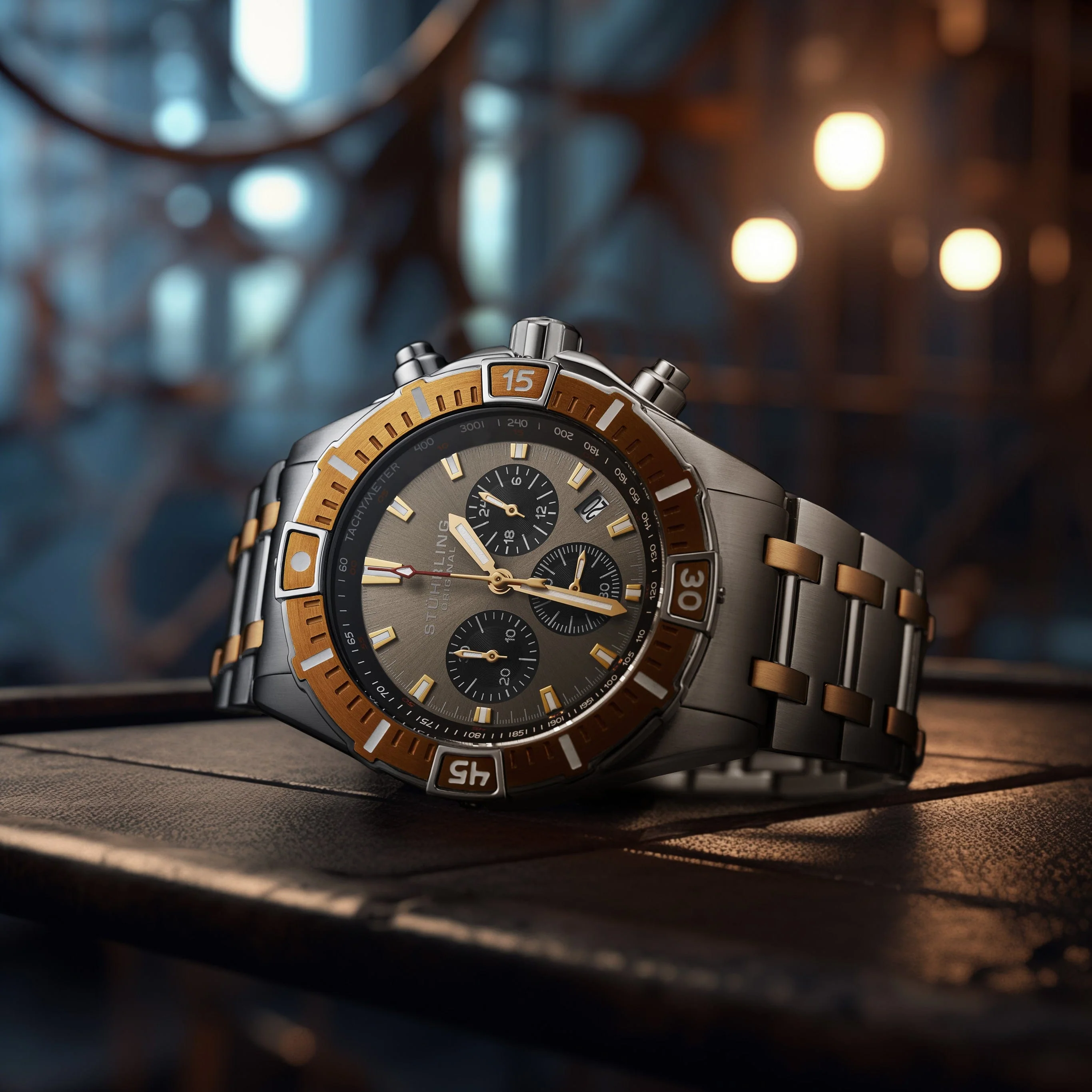 Stührling Stellar 44mm Japanese 1022 Quartz Chronograph - Image 17