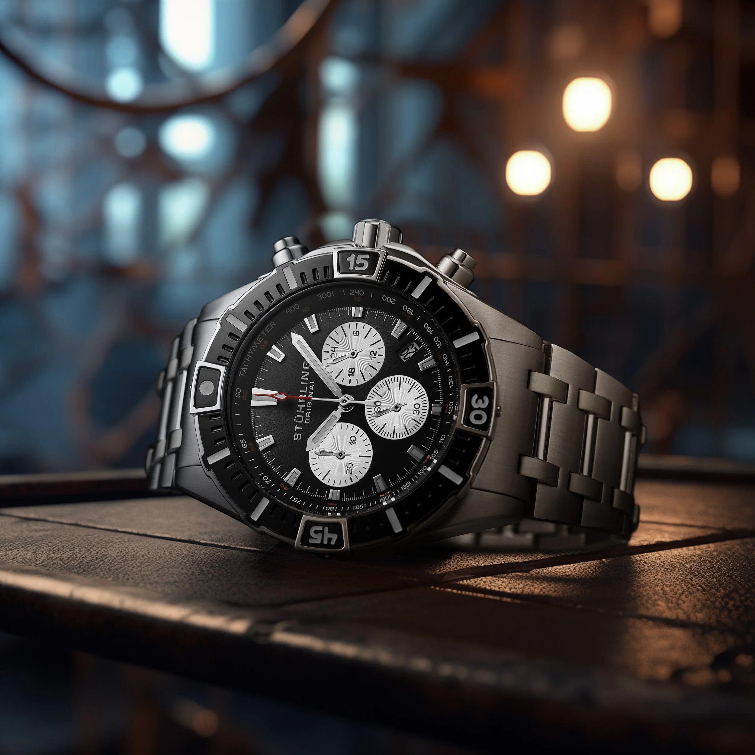 Stührling Stellar 44mm Japanese 1022 Quartz Chronograph - Image 3