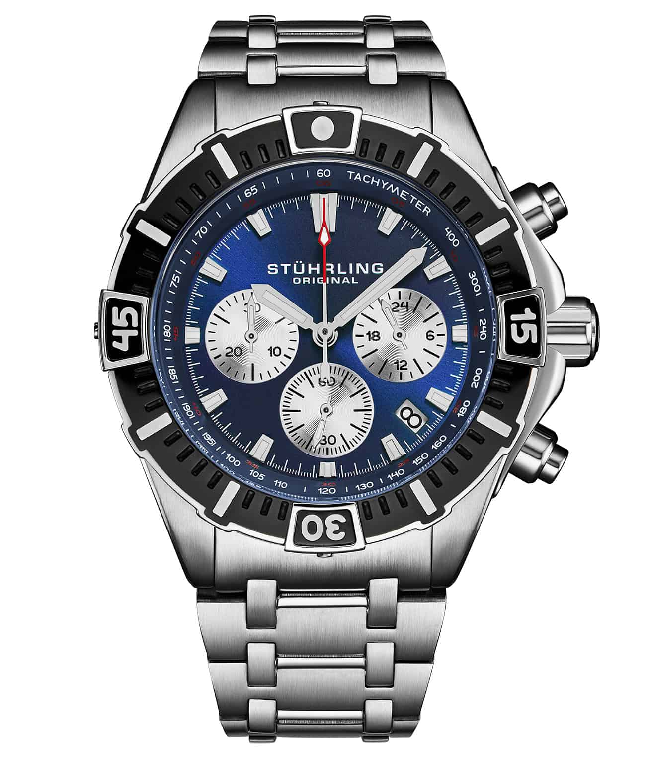 Stührling Stellar 44mm Japanese 1022 Quartz Chronograph - Image 6