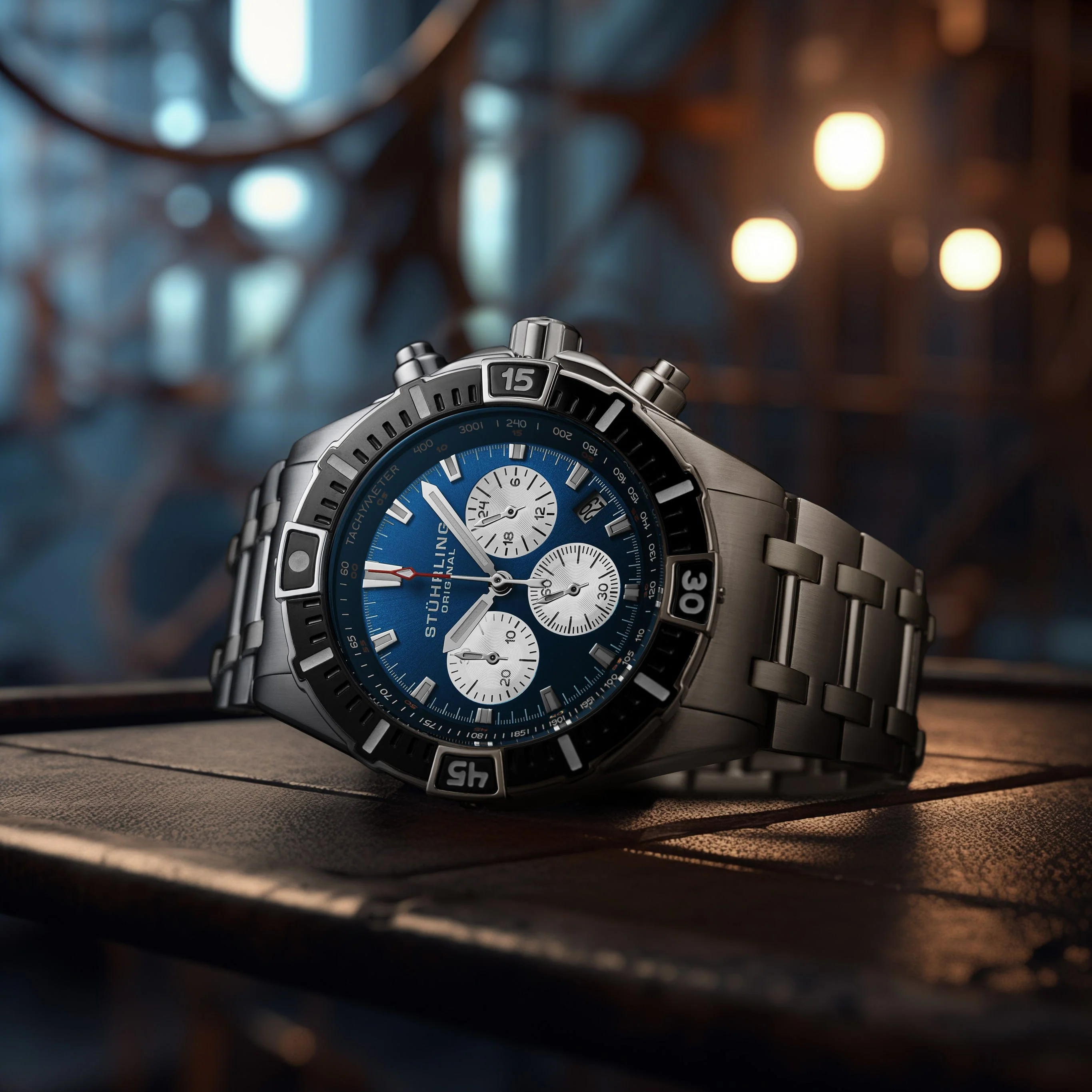 Stührling Stellar 44mm Japanese 1022 Quartz Chronograph - Image 9