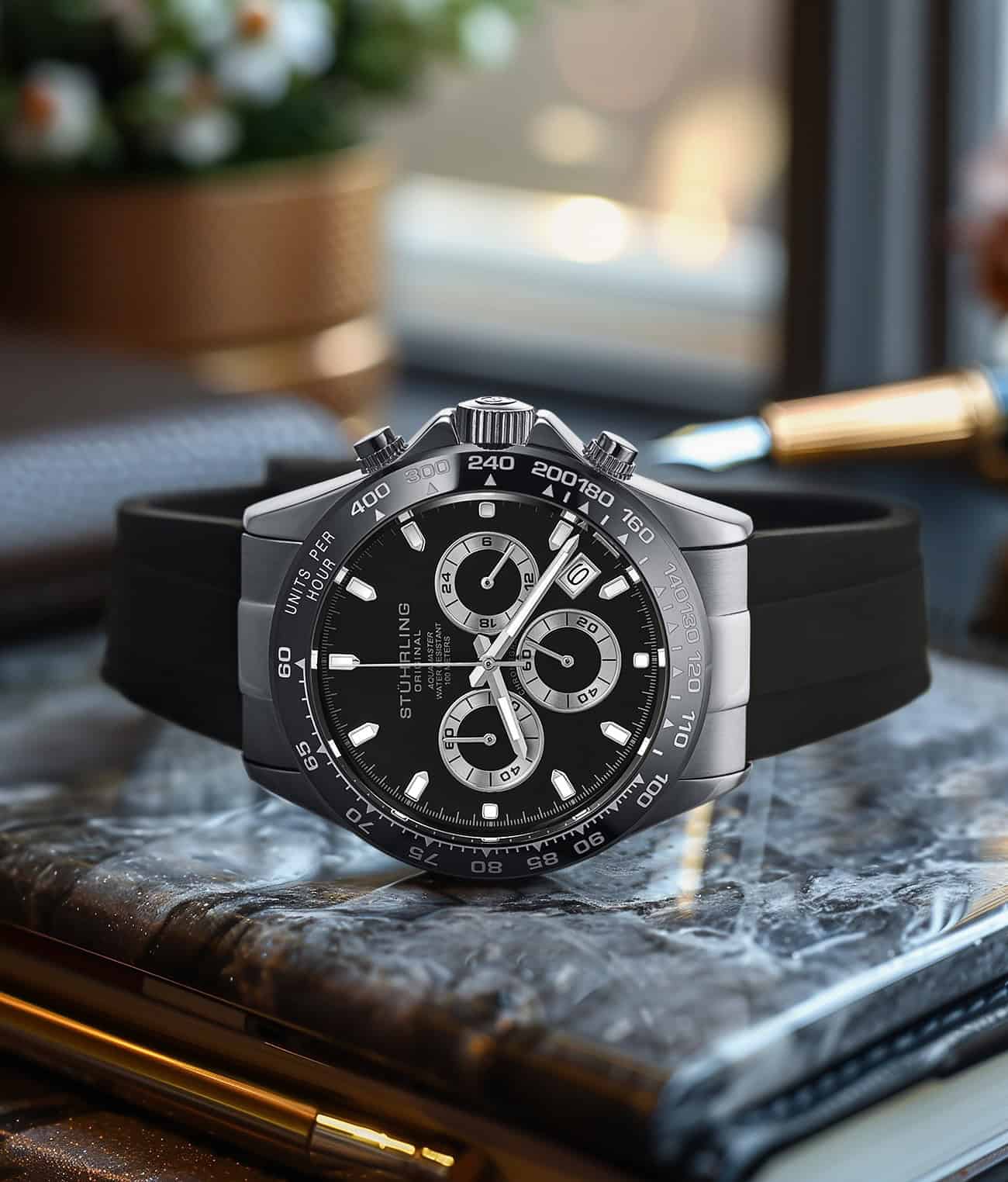 Stührling Aquamaster 4050 Chronograph Watch 42mm - Image 10