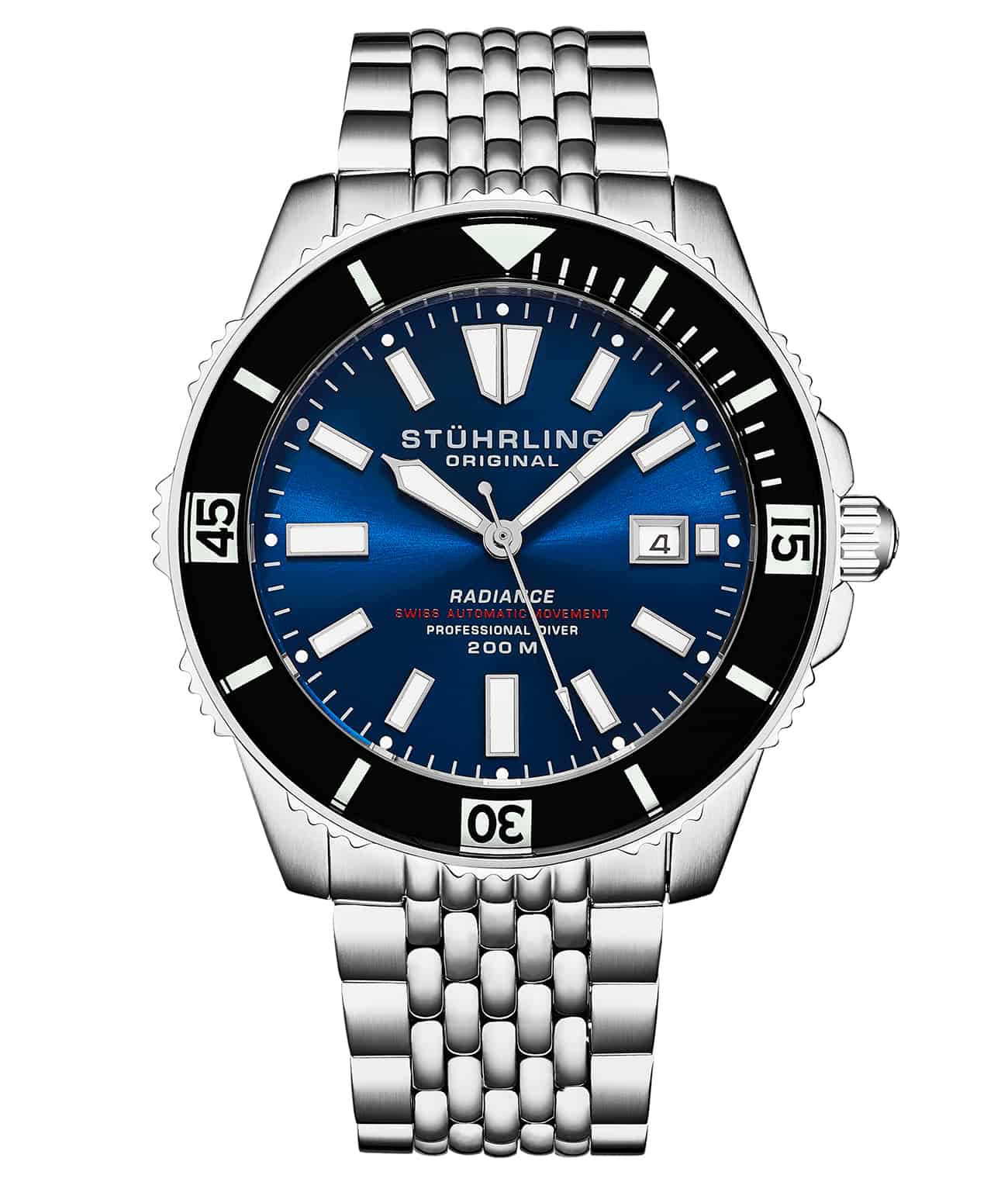 Stührling Swiss Automatic Super Luminova Radiance 1006 43mm Watch - Image 15