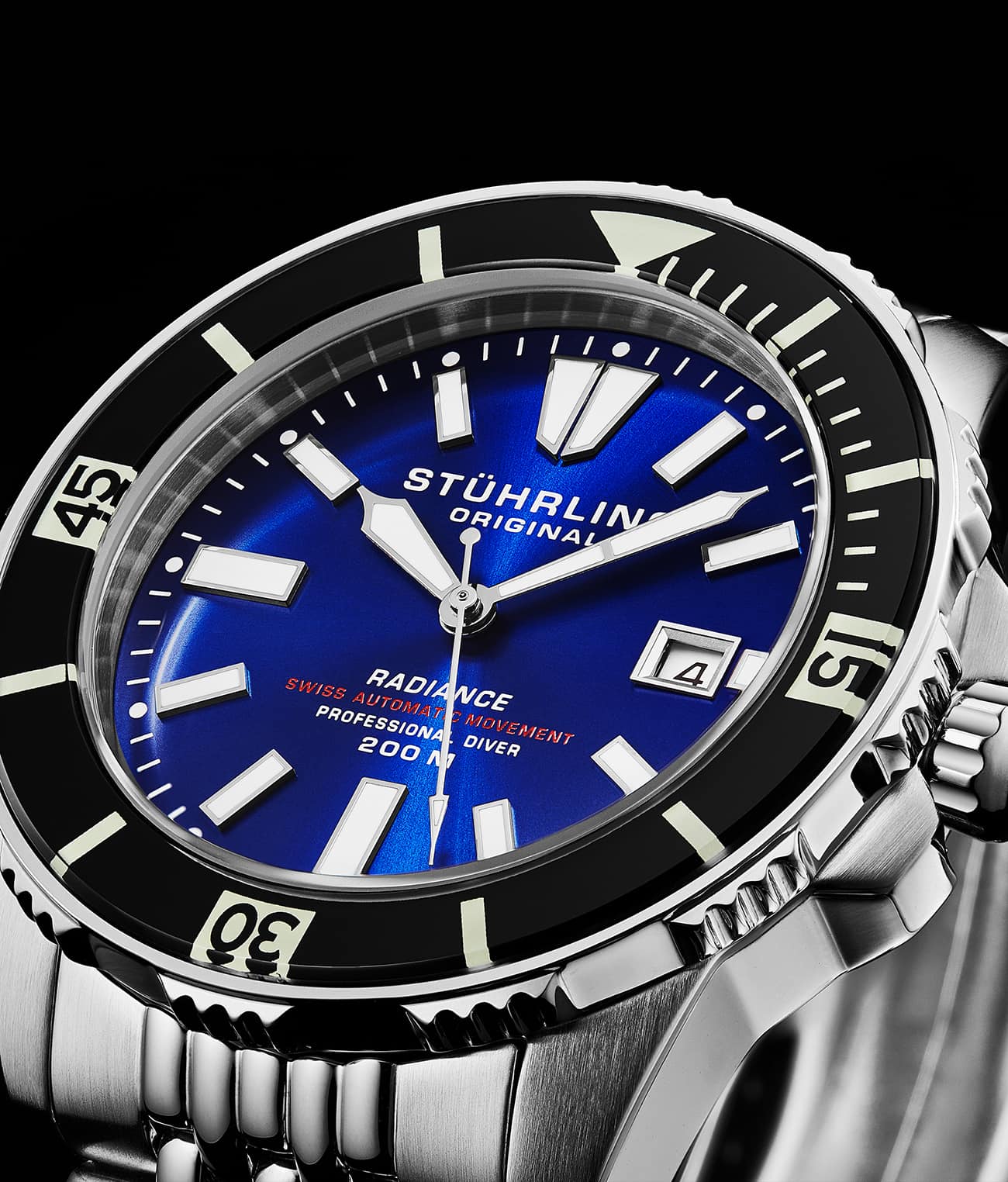 Stührling Swiss Automatic Super Luminova Radiance 1006 43mm Watch - Image 16