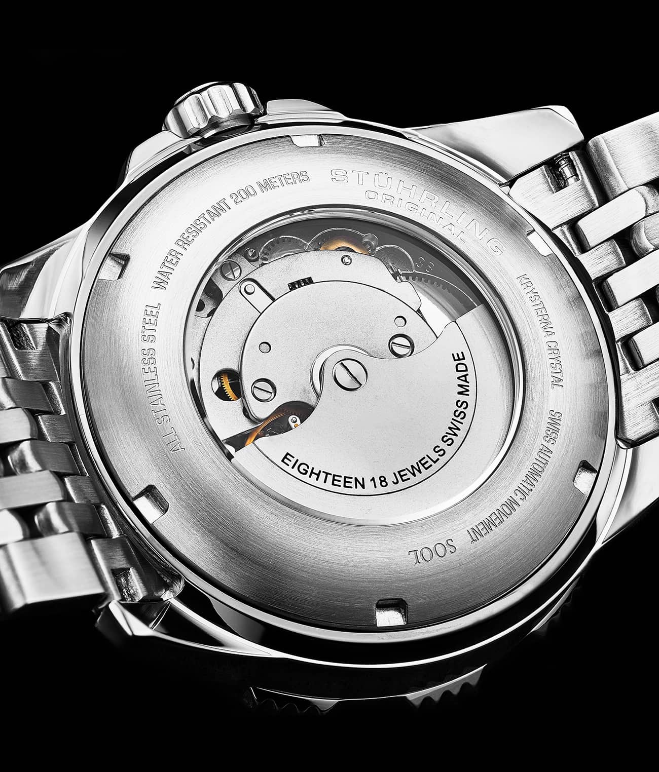 Stührling Swiss Automatic Super Luminova Radiance 1006 43mm Watch - Image 18