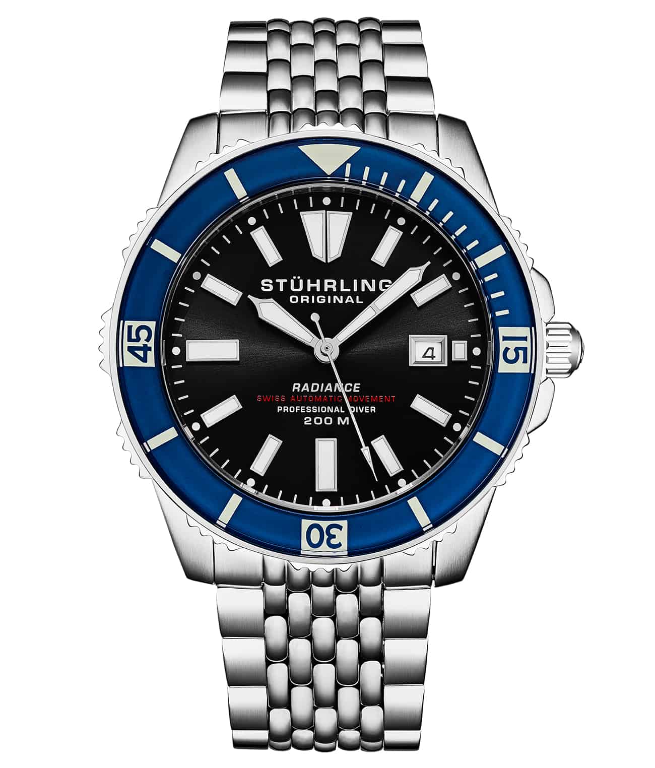 Stührling Swiss Automatic Super Luminova Radiance 1006 43mm Watch - Image 8