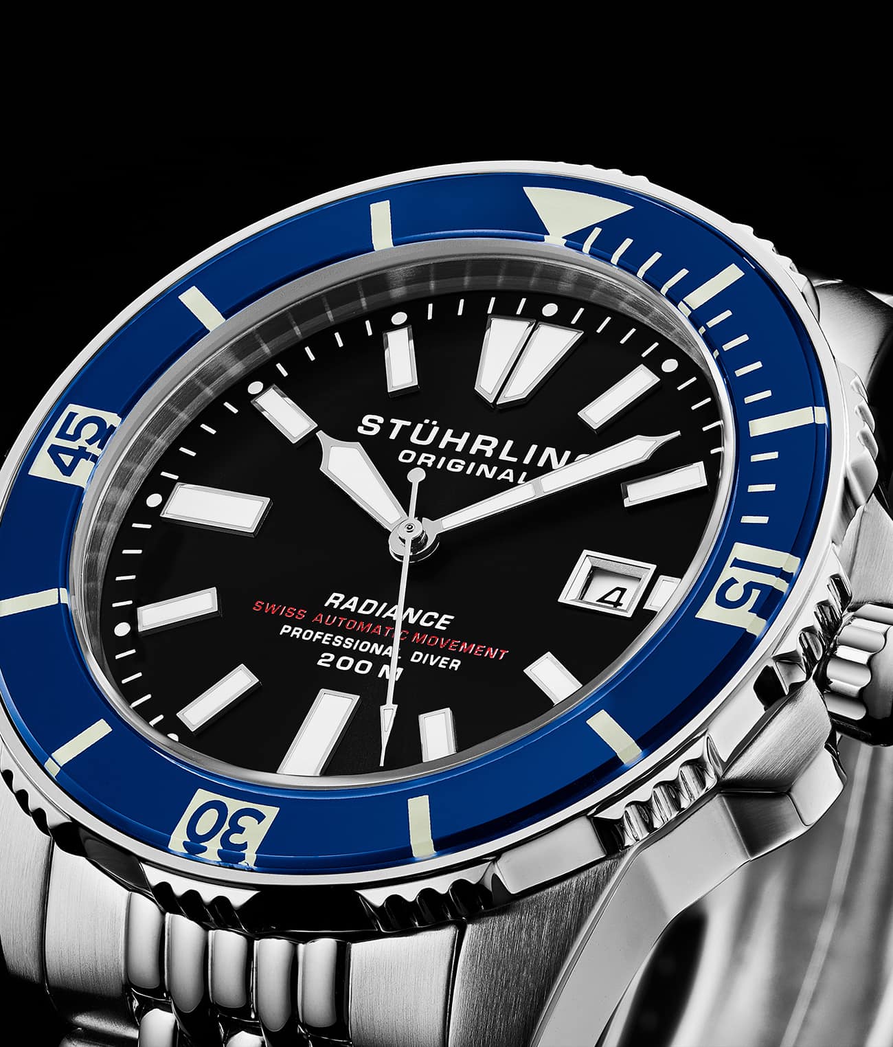 Stührling Swiss Automatic Super Luminova Radiance 1006 43mm Watch - Image 9