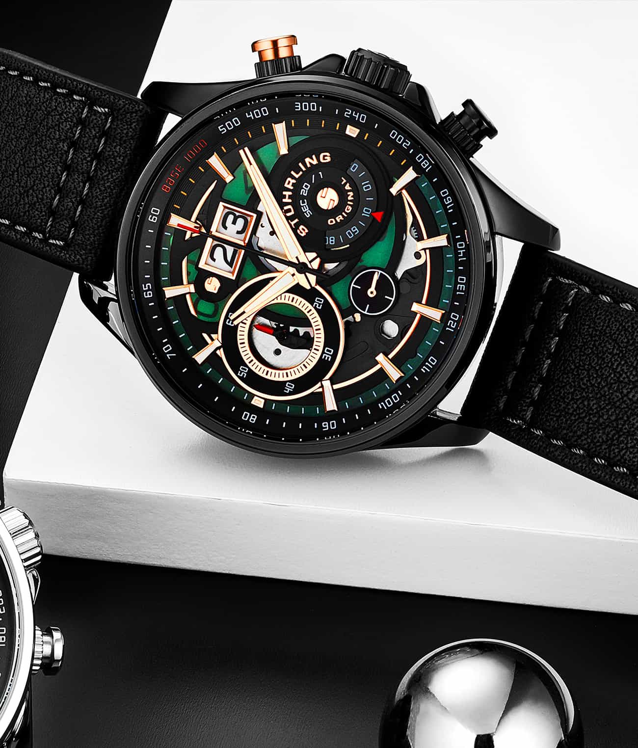 Stührling Tachymeter 923.04, Torero 894.04, Signature Pen, and Watch Tool Kit - Image 7