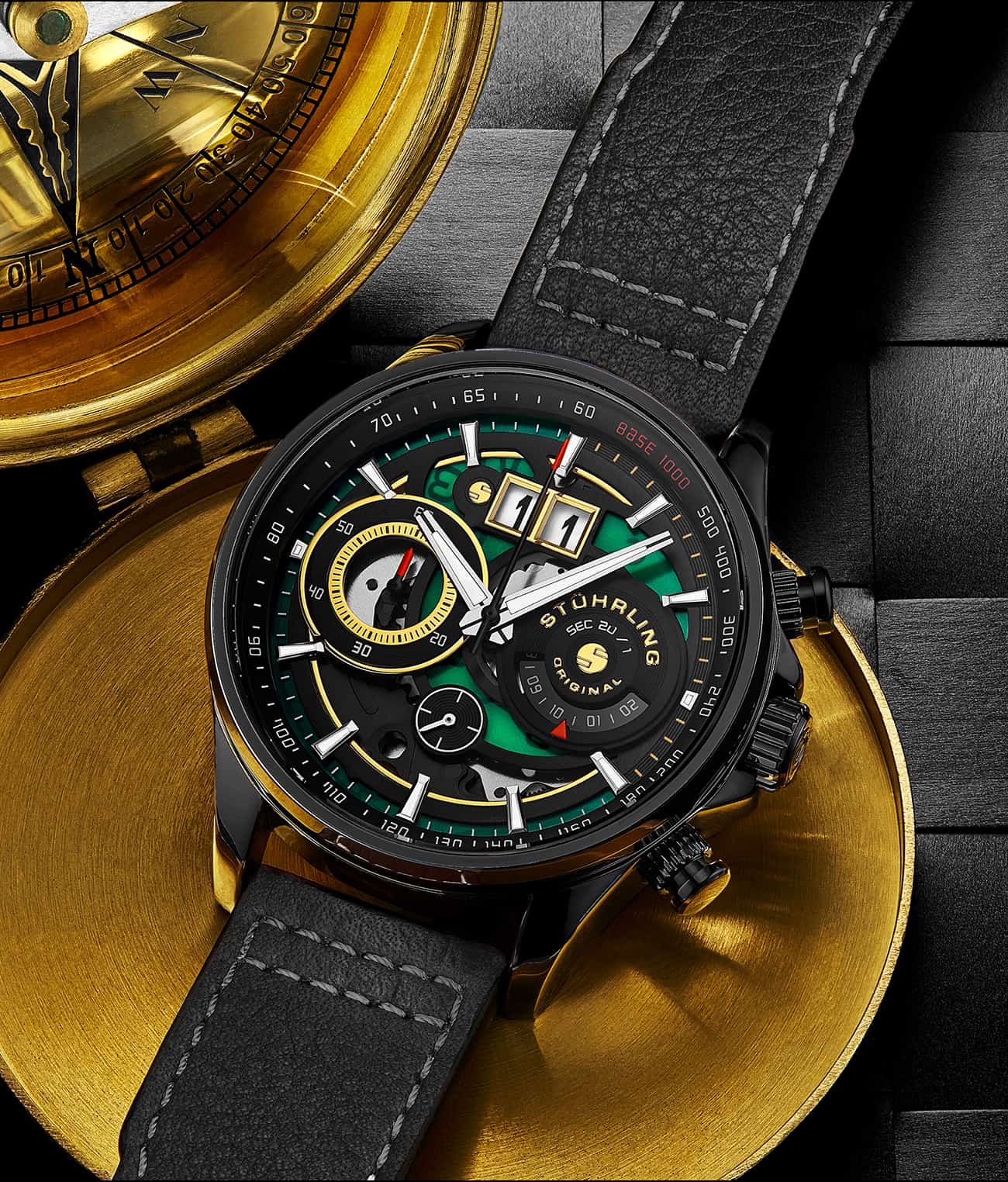 Stührling Tachymeter 923.04, Torero 894.04, Signature Pen, and Watch Tool Kit - Image 8