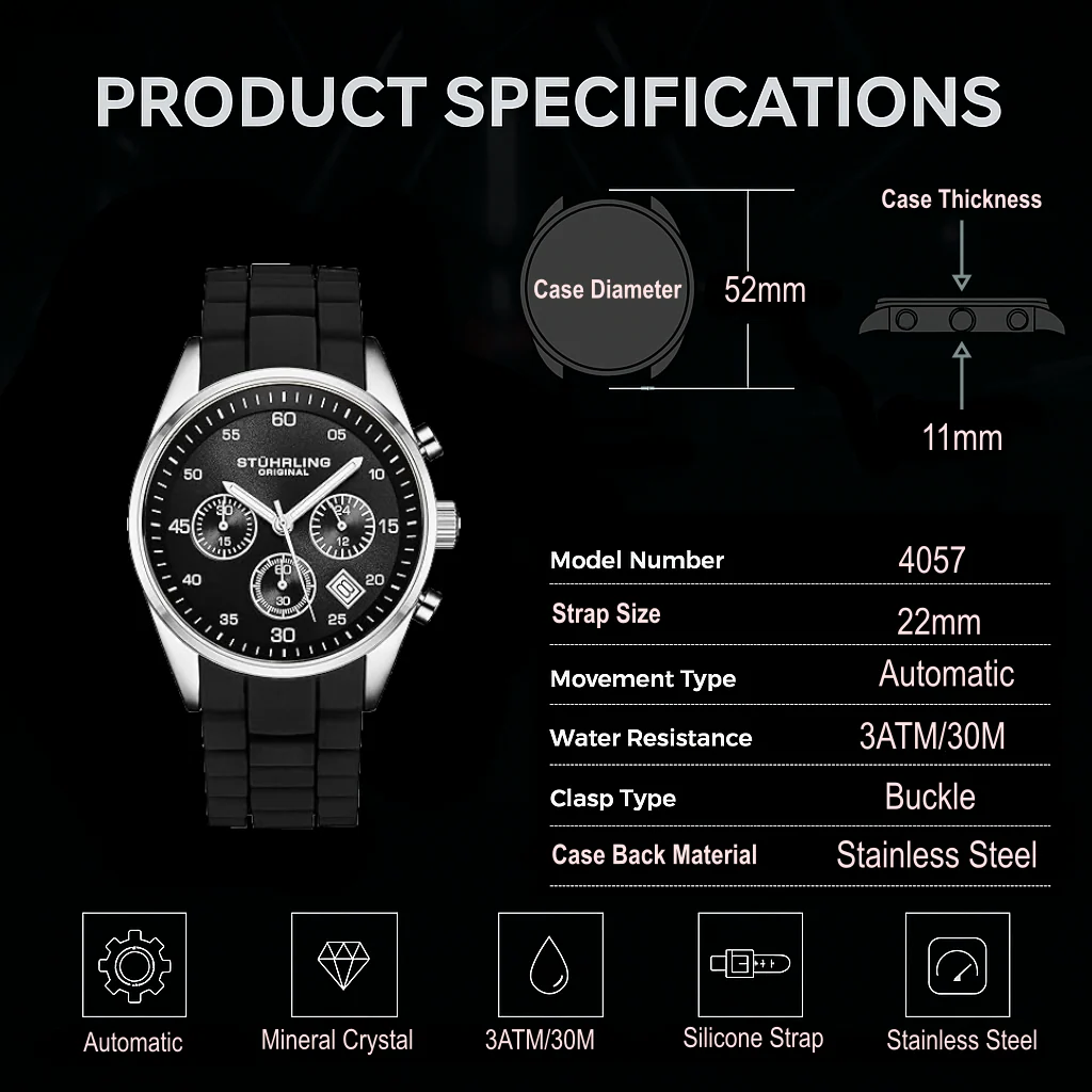 Stührling Tempo 4057 Chronograph 42mm - Image 25