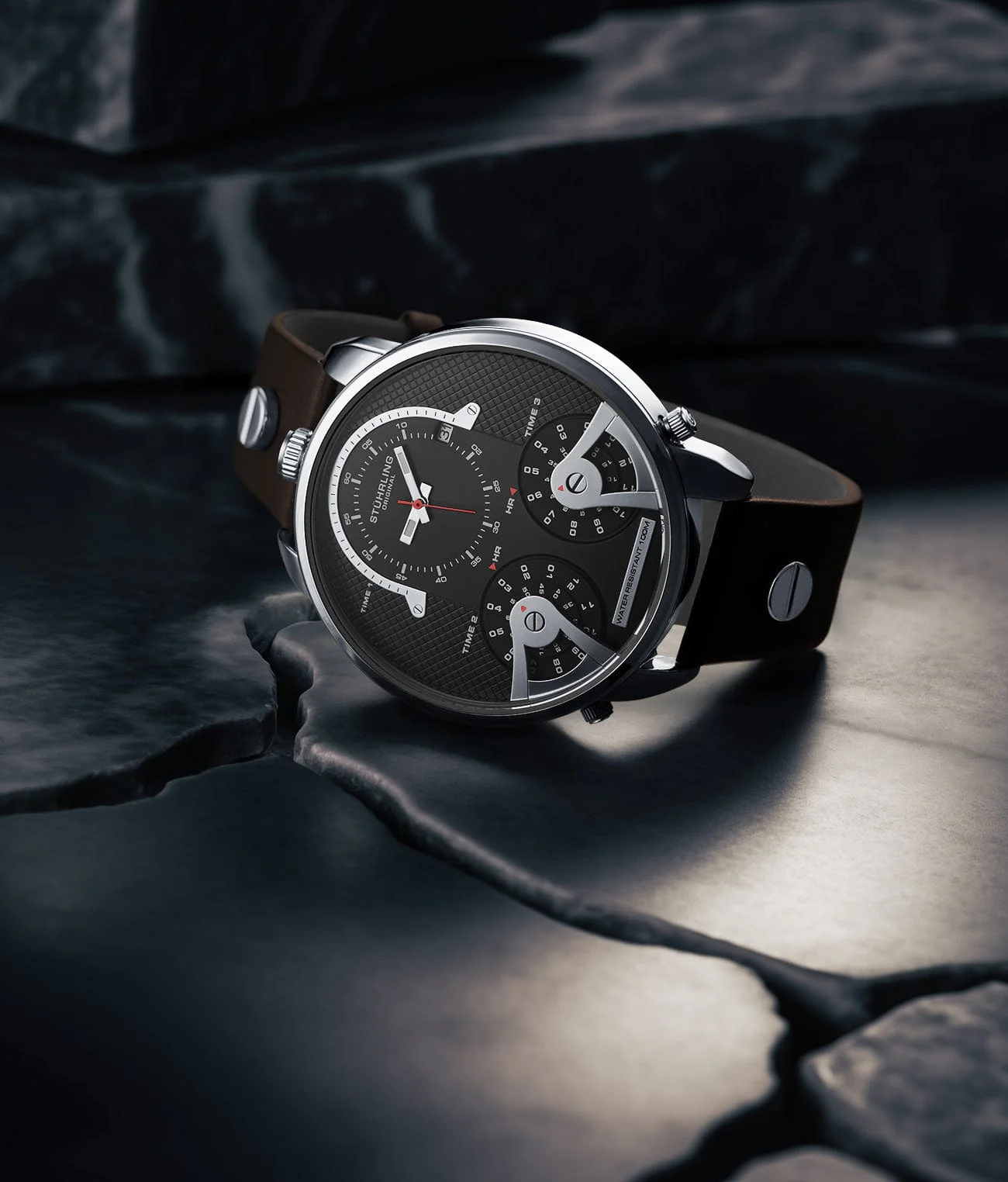 Stührling TerraTime Triple-Time  4051 Quartz 50mm - Image 10