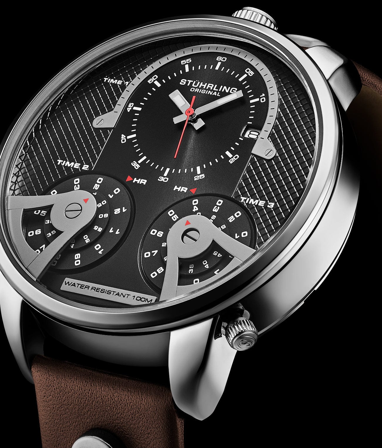Stührling TerraTime Triple-Time  4051 Quartz 50mm - Image 12