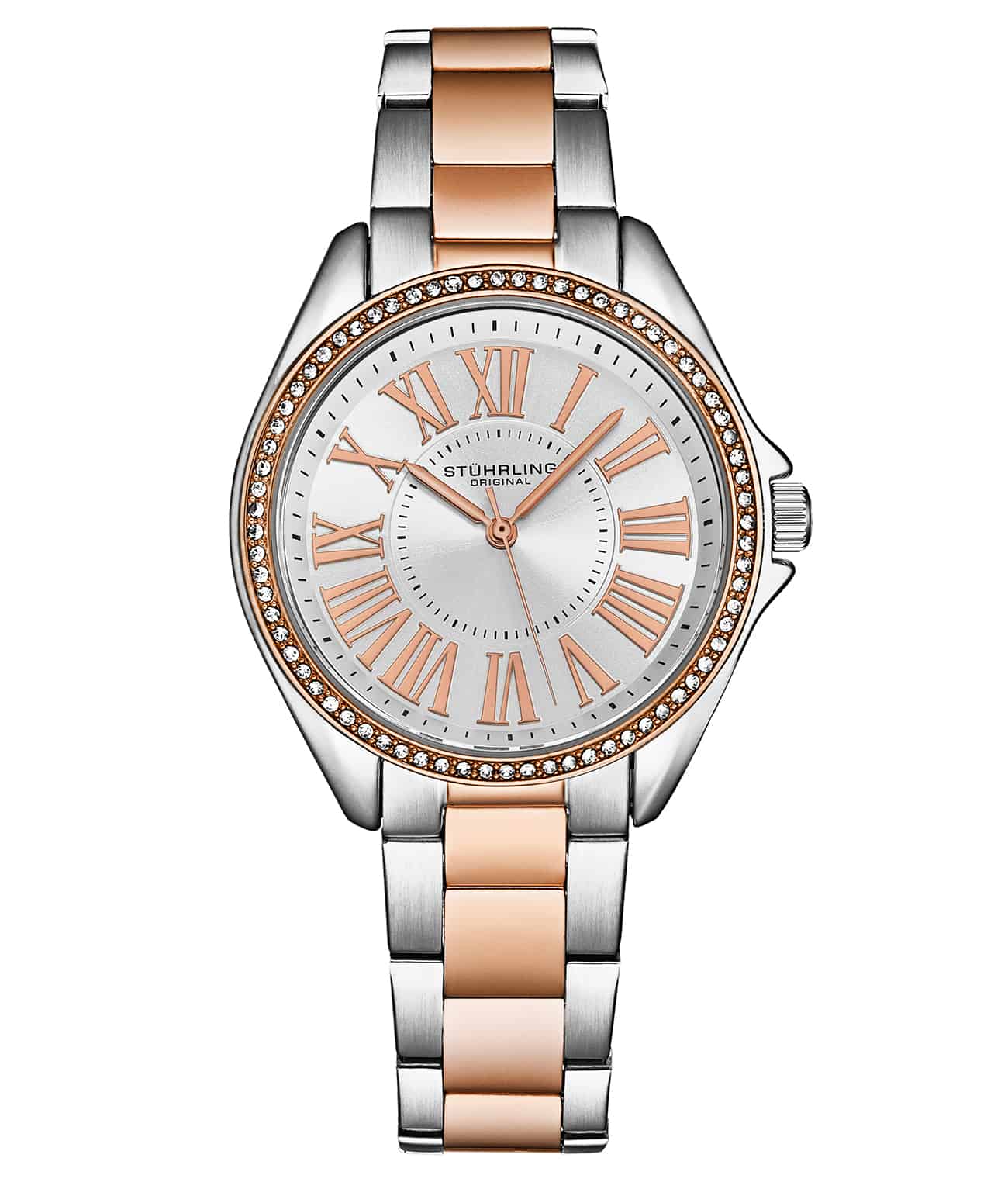 Stührling The Dynasty 4025 Japanese Quartz Crystal Bezel 40mm Watch - Image 3