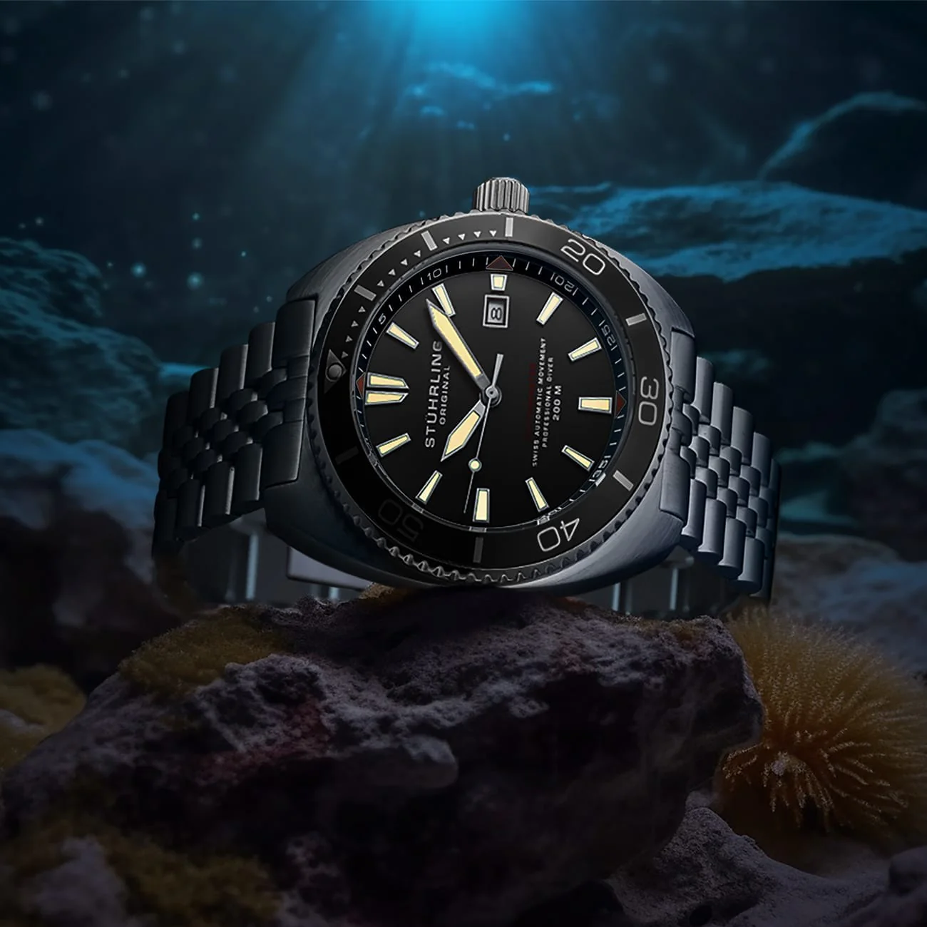 Stührling The Swiss Automatic Depthmaster 1008 45mm Diver - Image 11