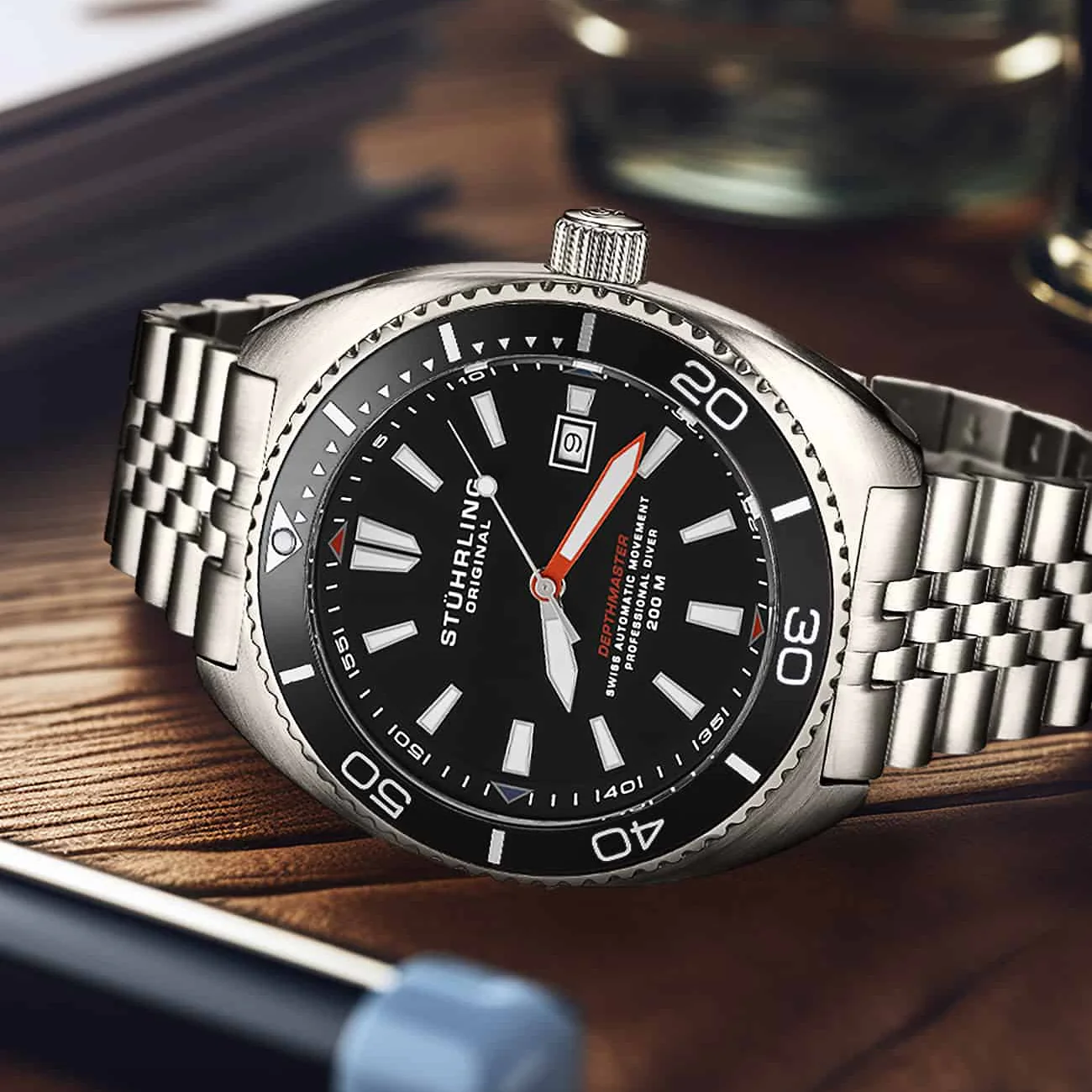 Stührling The Swiss Automatic Depthmaster 1008 45mm Diver - Image 13