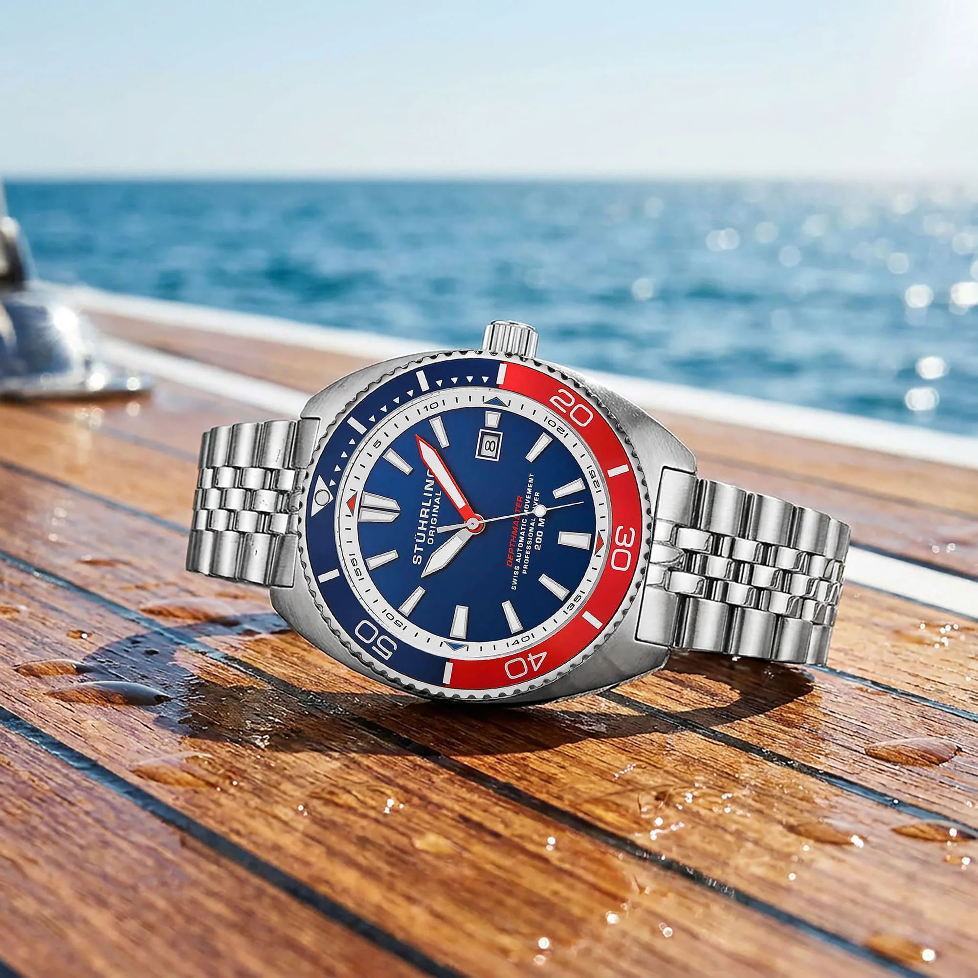 Stührling The Swiss Automatic Depthmaster 1008 45mm Diver - Image 16