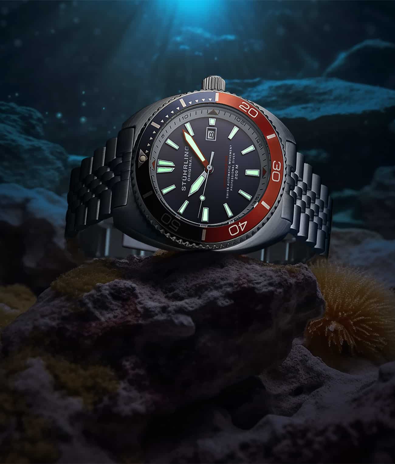 Stührling The Swiss Automatic Depthmaster 1008 45mm Diver - Image 18