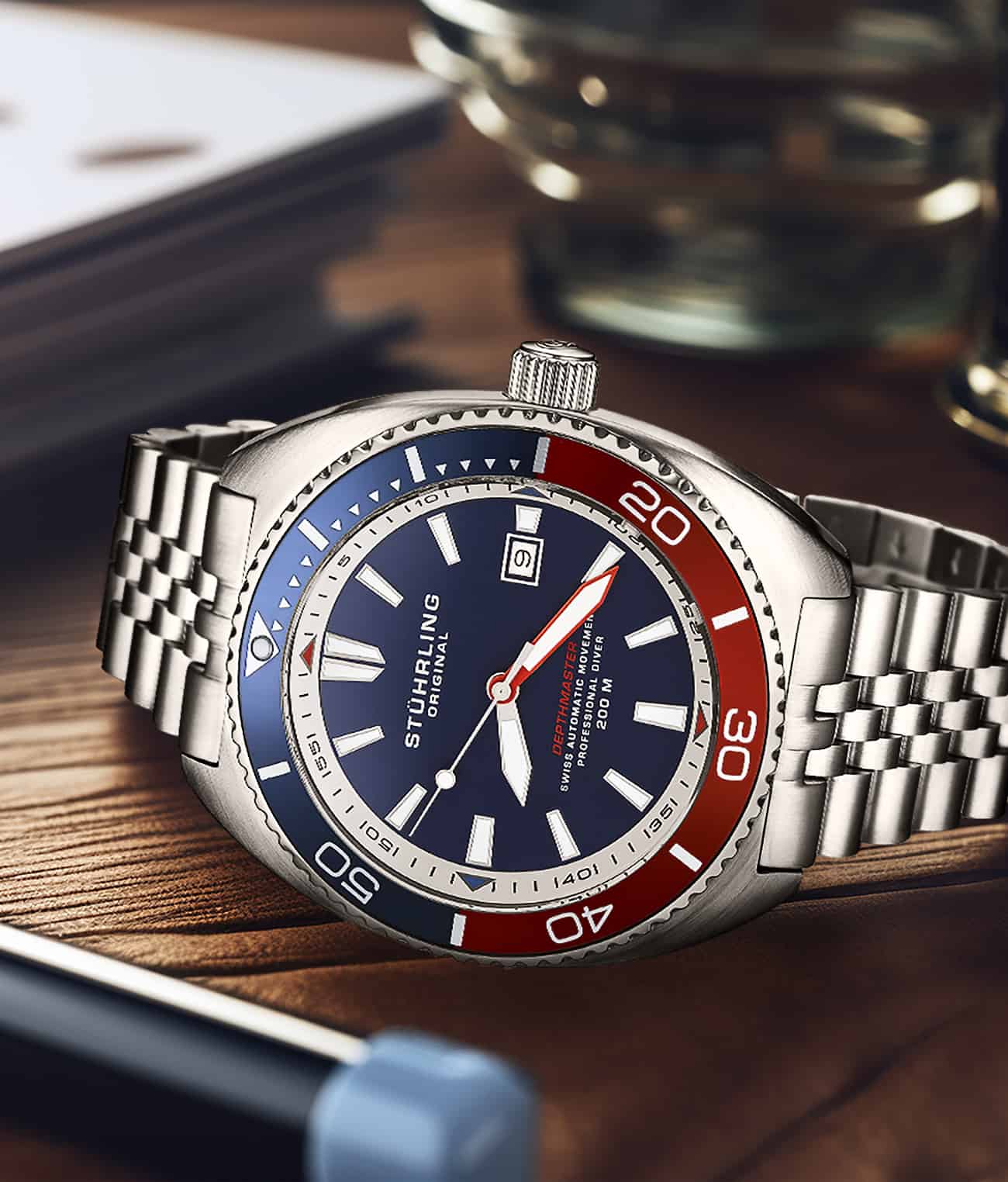 Stührling The Swiss Automatic Depthmaster 1008 45mm Diver - Image 20