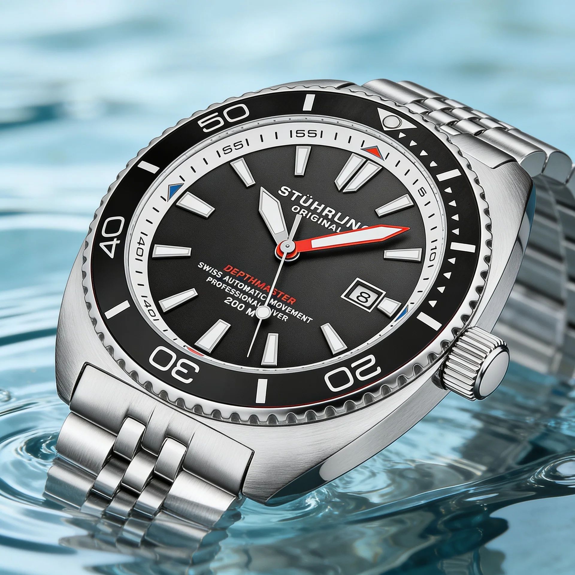 Stührling The Swiss Automatic Depthmaster 1008 45mm Diver - Image 8